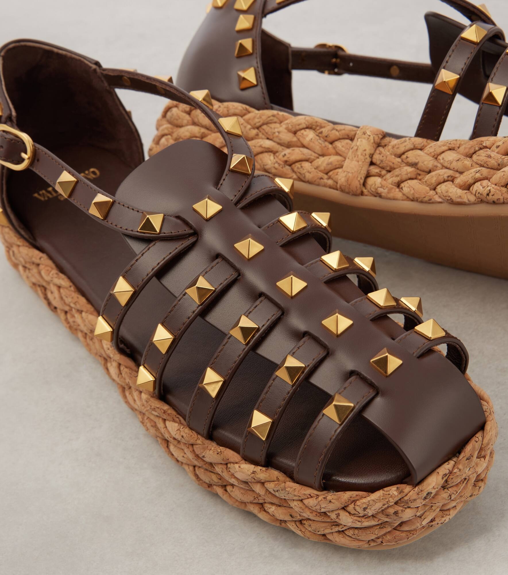 Rockstud leather espadrilles - 5
