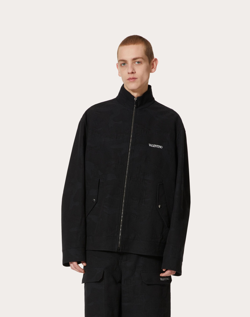 CAMOUFLAGE JACQUARD COTTON AND VISCOSE JACKET 3