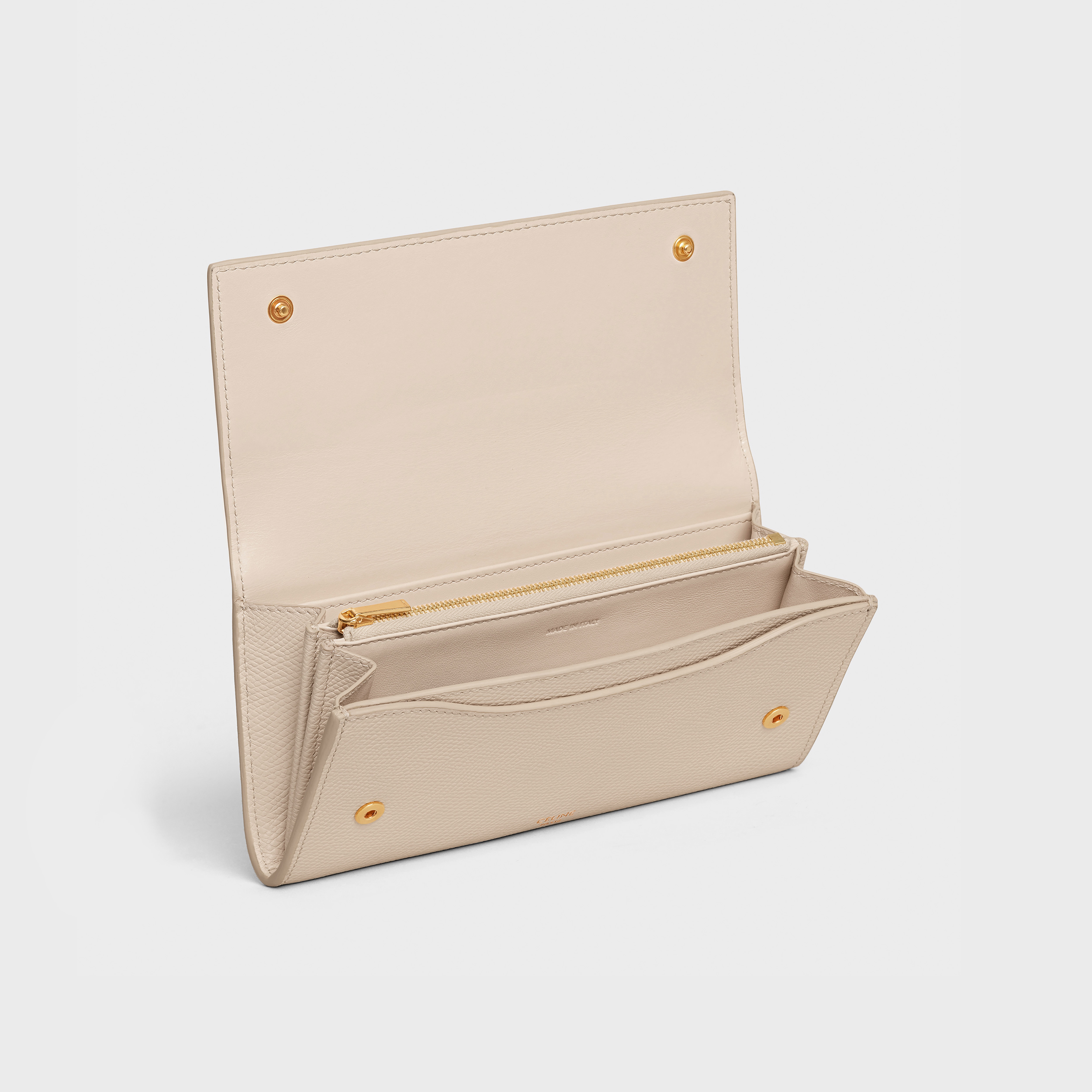 Large flap wallet in Grained calfskin - 4