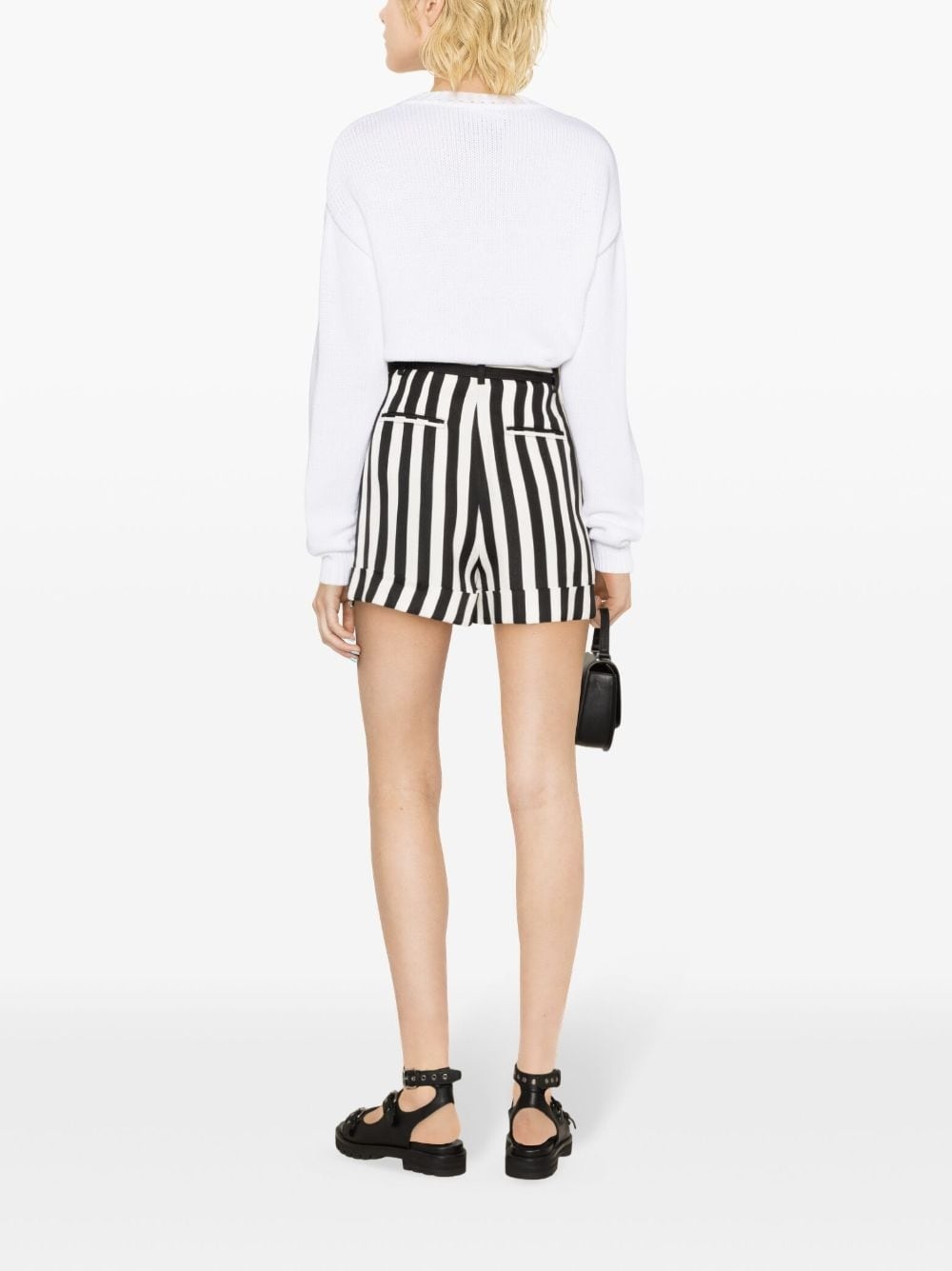 logo-embroidered ribbed jumper - 4