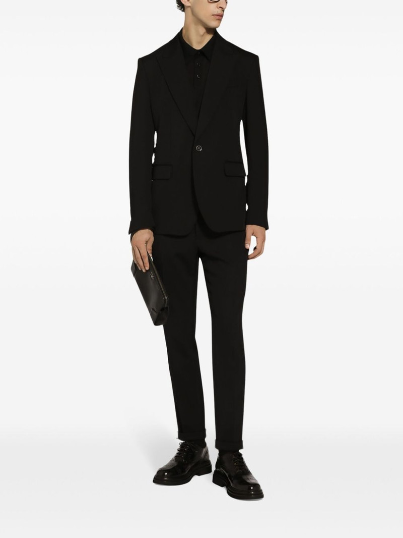 peak lapel single-breasted jacket 3