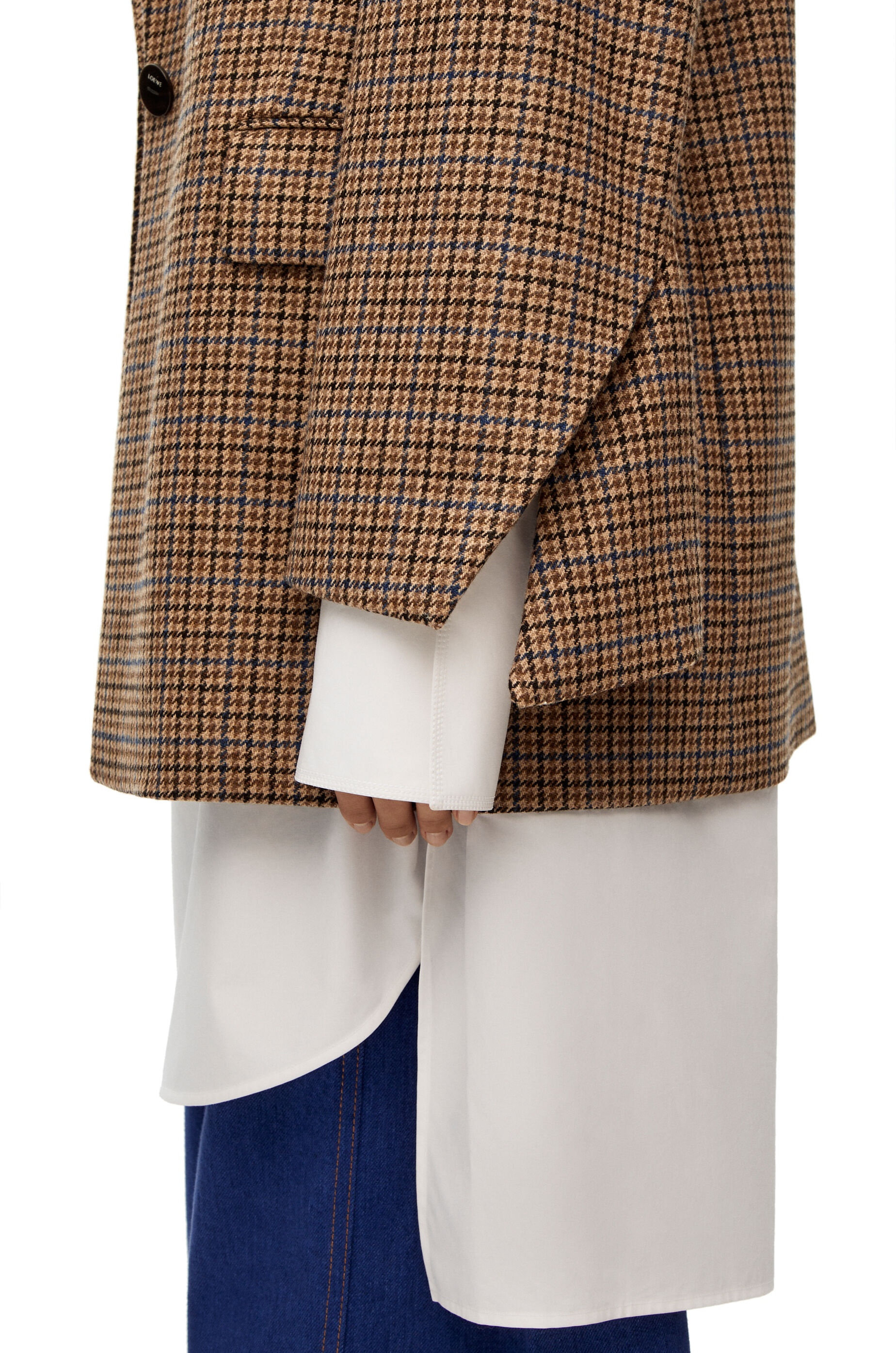 Houndstooth blazer in wool - 4