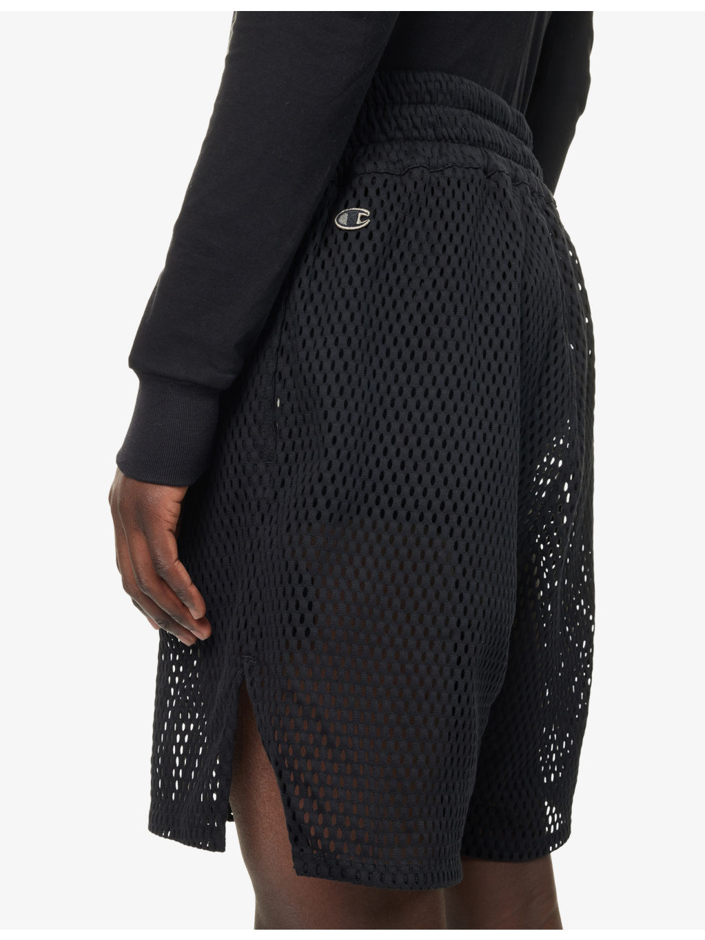 Rick Owens X Champion Relaxed-Fit Mesh Cotton Shorts - 5