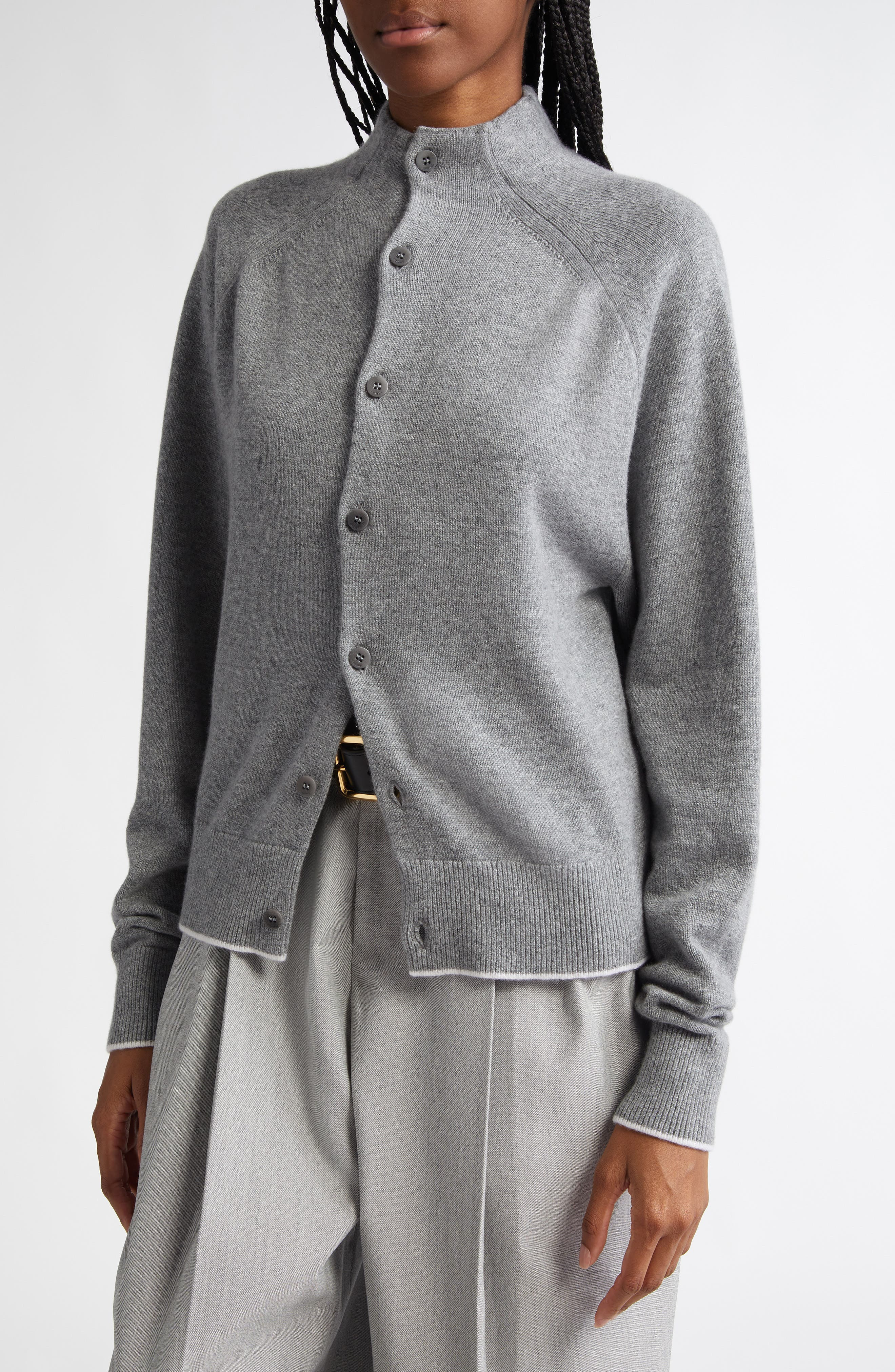 Jacquemus Le Cardigan Cashmere Cardigan in Grey at Nordstrom - 5