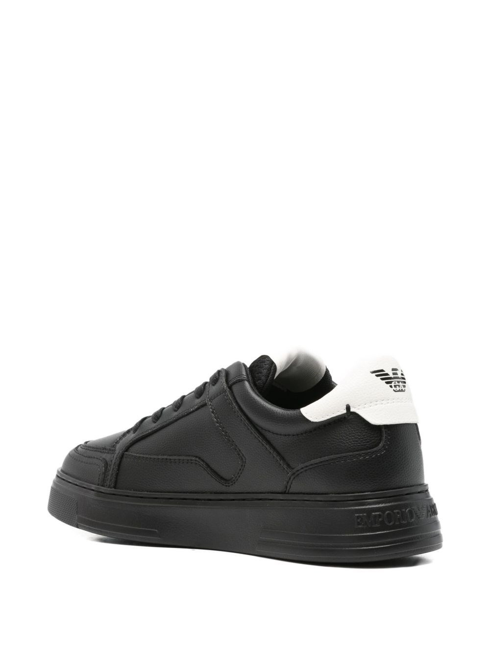 Logo leather sneakers - 2