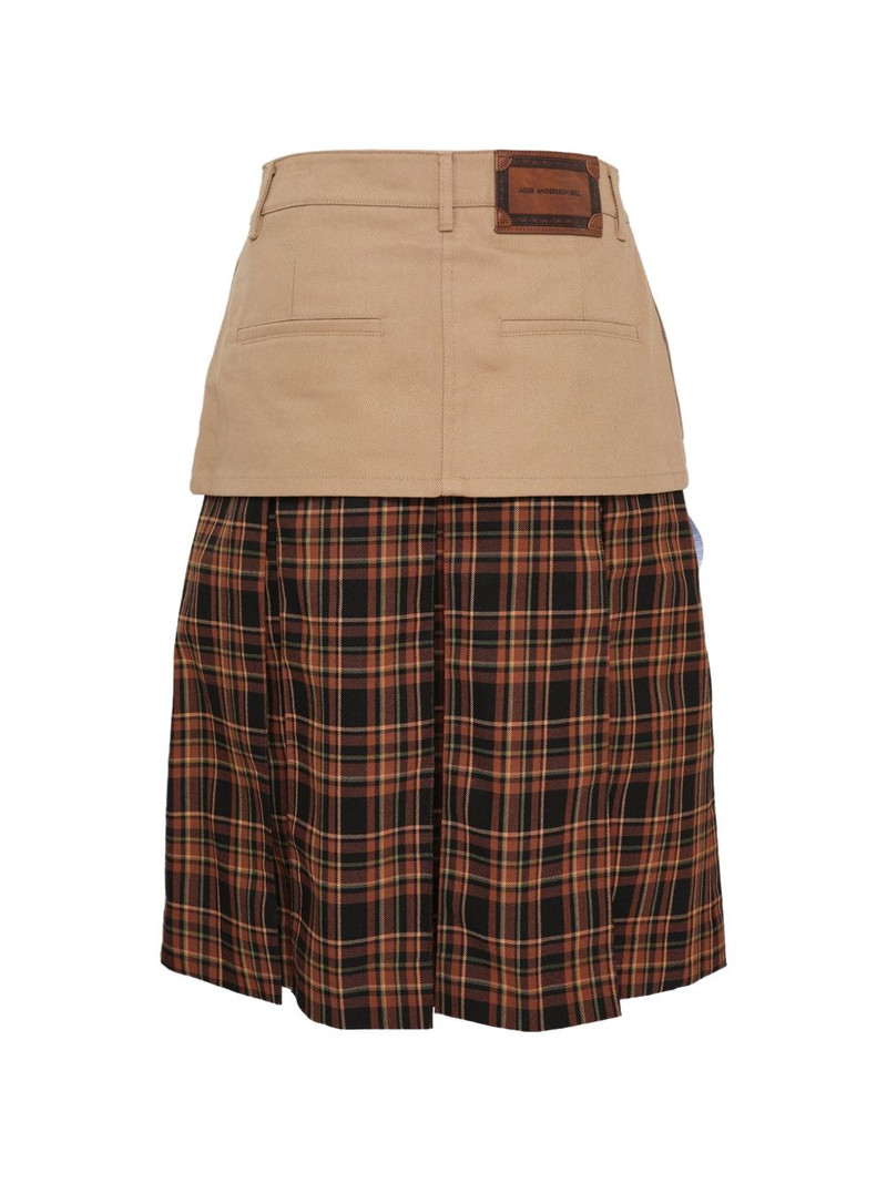 Andersson Bell double-layered pleated midi skirt outlook