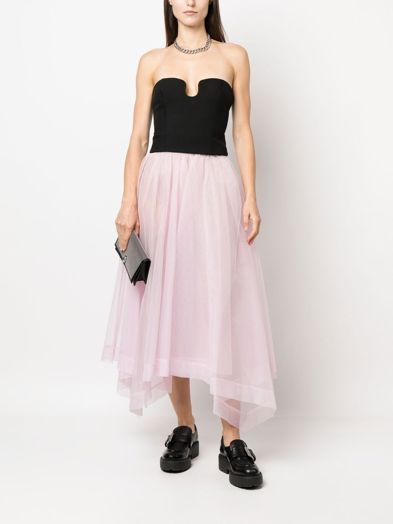 Alexander McQueen asymmetric-design tiered-skirt outlook