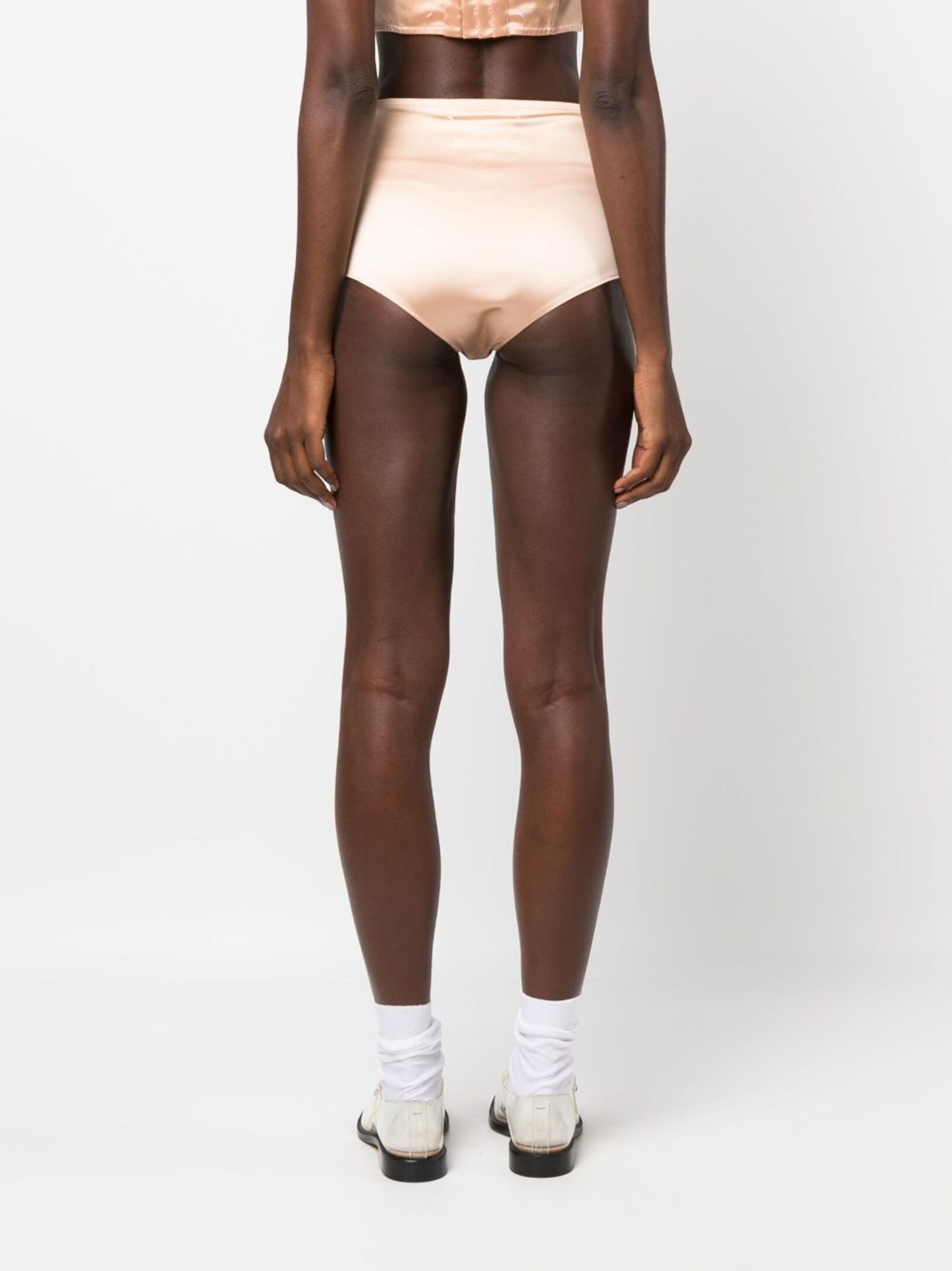 high-waisted satin briefs - 4