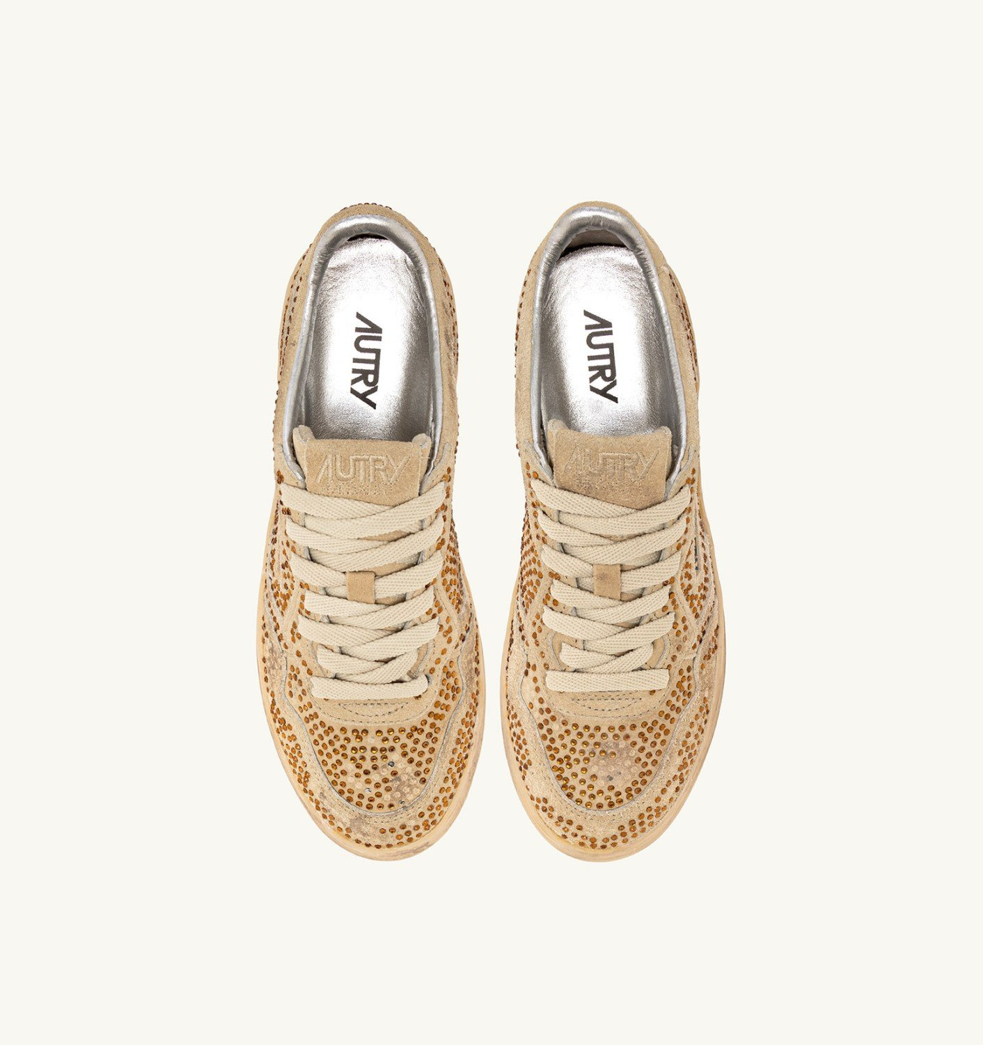 MEDALIST LOW 'CRYSTAL' MICRO RHINESTONES SNEAKERS BRONZE - 5
