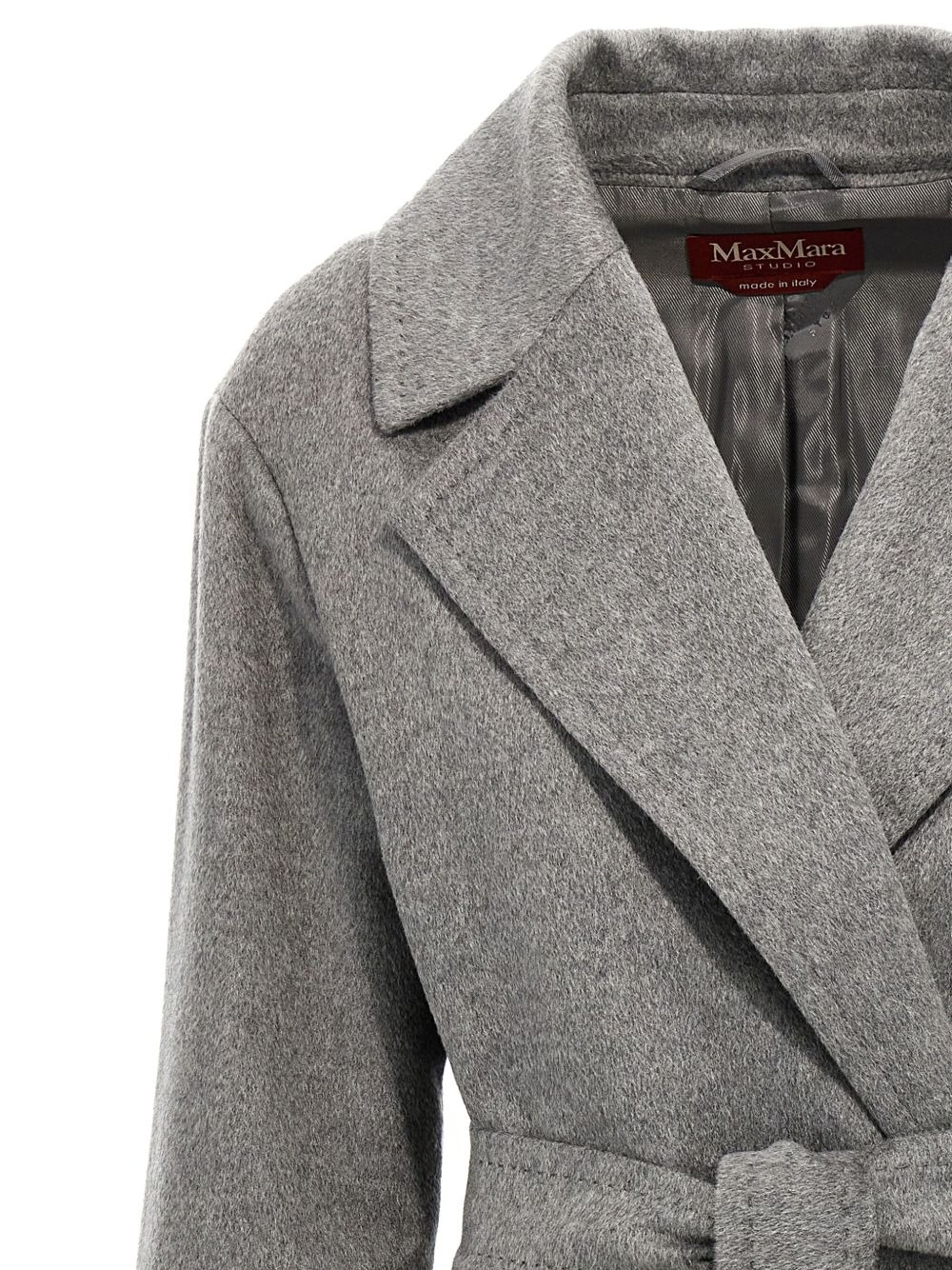belted cashmere coat - 4