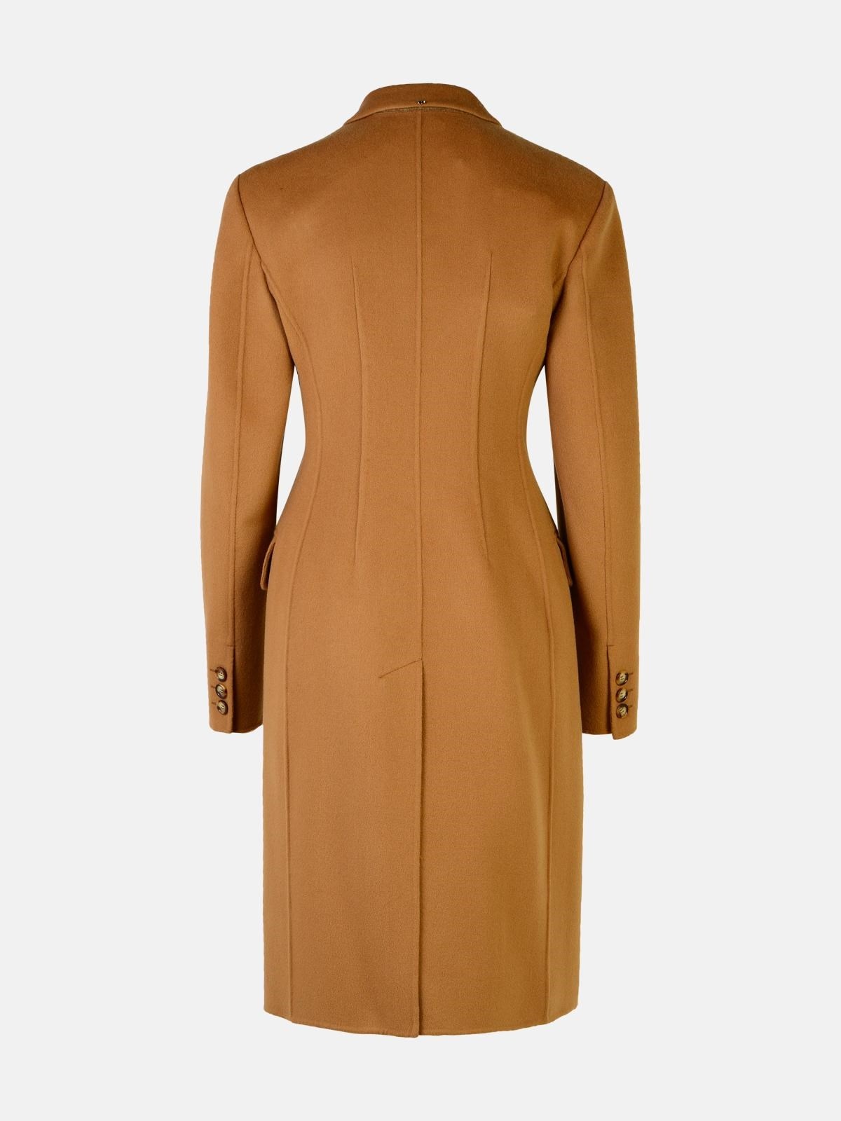 'MORGANA' BEIGE VIRGIN WOOL COAT - 3