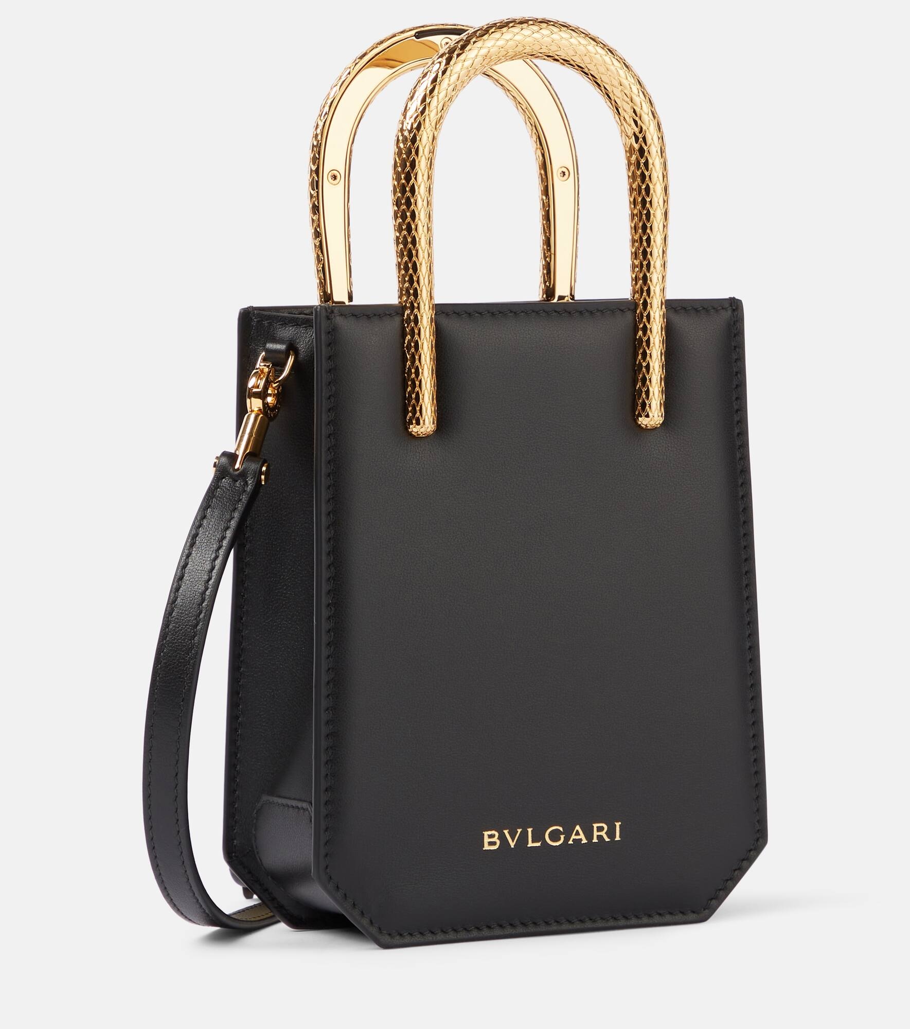 Serpentine Mini leather tote bag - 4