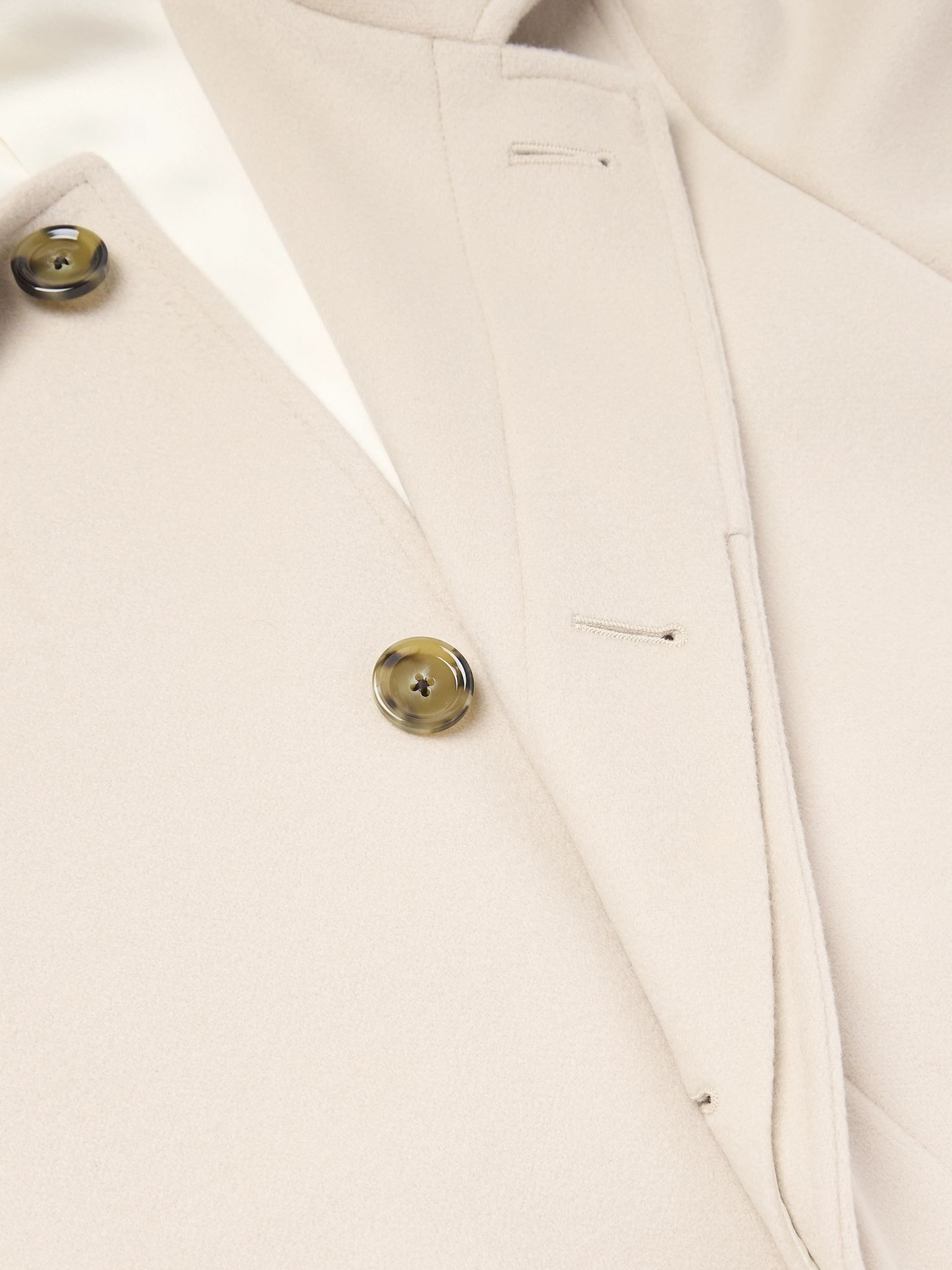Virgin Wool Overcoat Off-white - 5