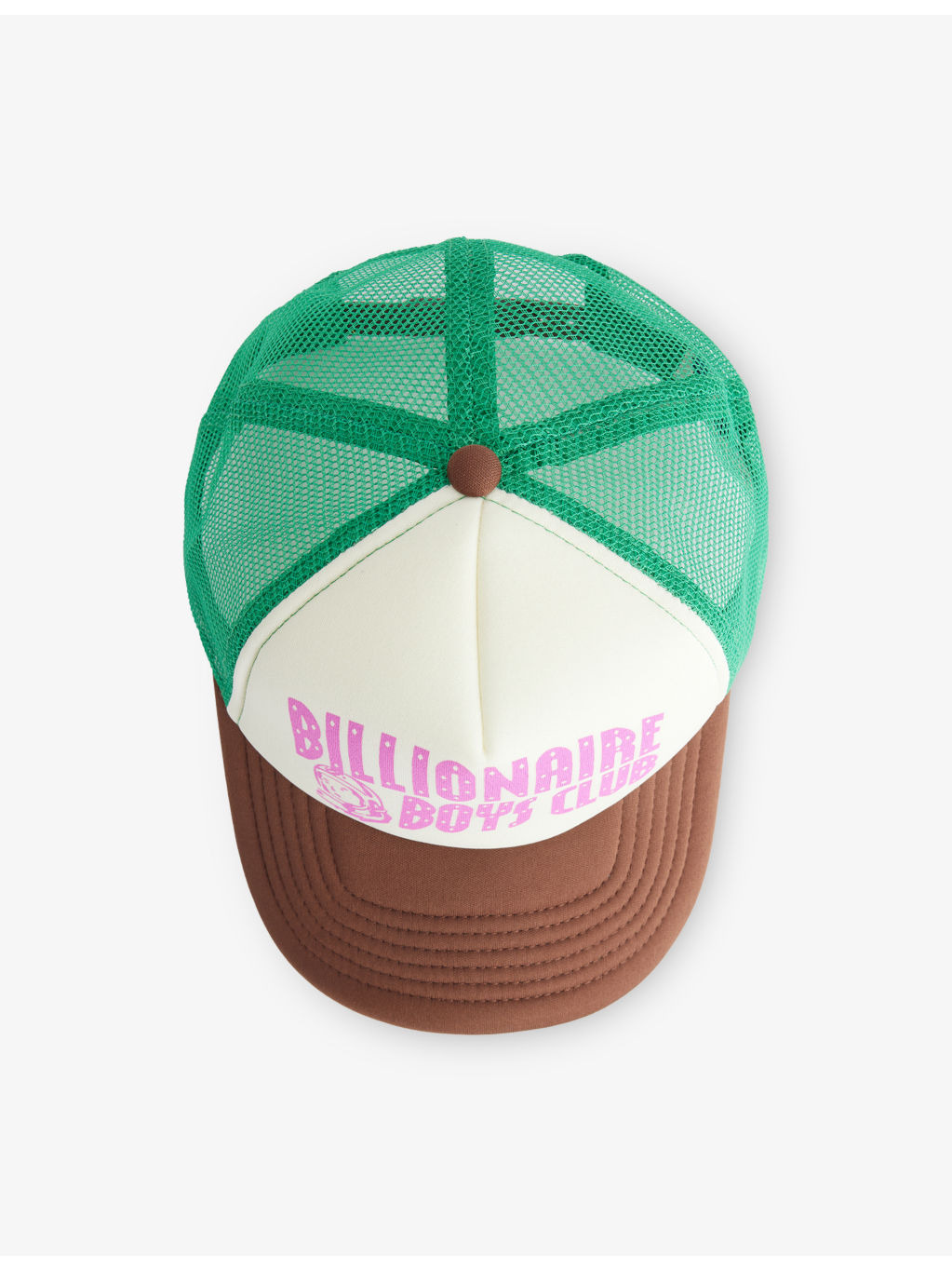 Contrast Logo-Print Woven Trucker Cap - 4