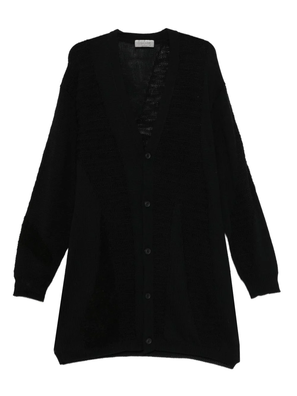buttoned-front long cardigan - 1