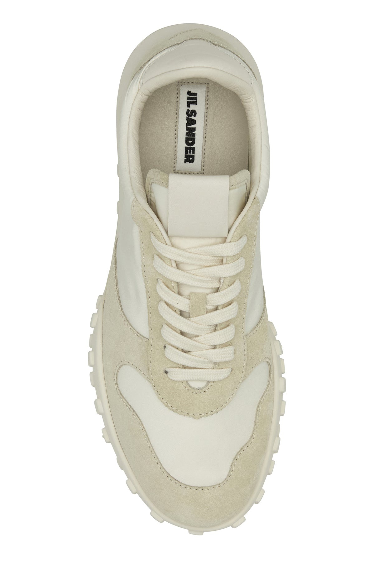 Two-tone fabric and suede sneakers - 4
