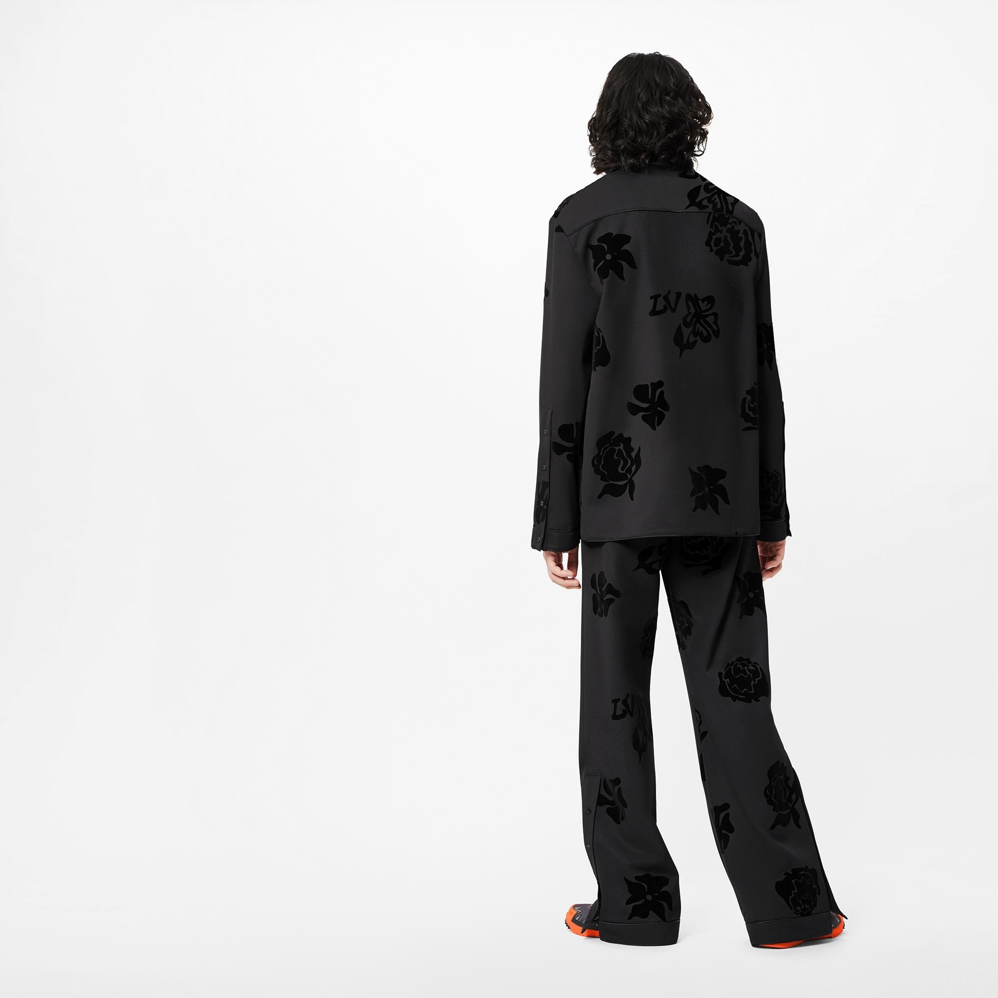 Flower Flock Pyjama Shirt - 5