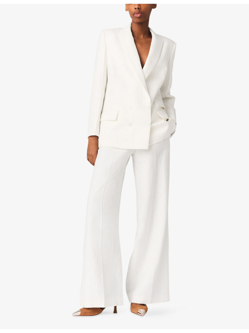 maje Relaxed-Fit Double-Breasted Lyocell-Blend Blazer outlook