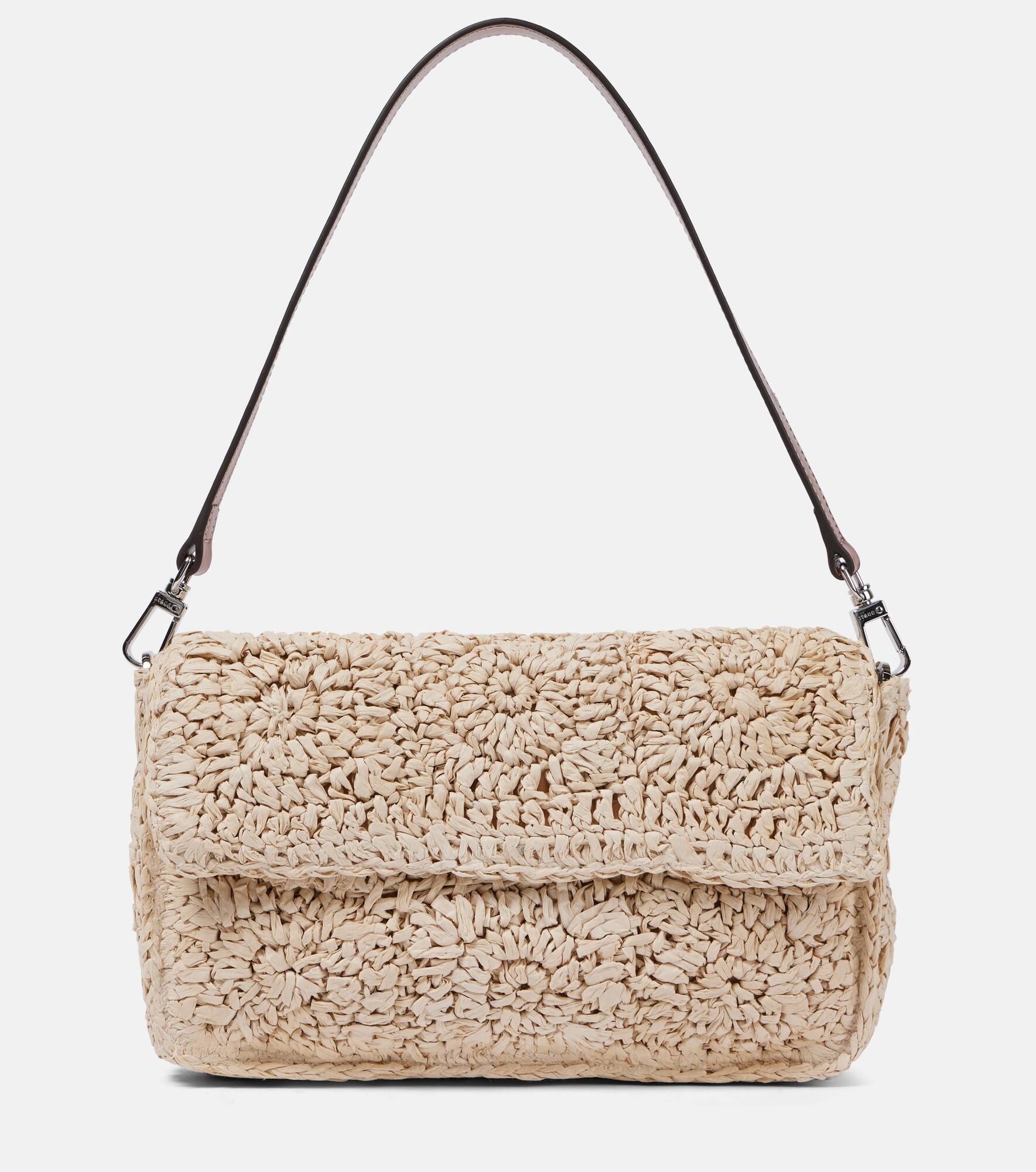 Timmy Small crochet raffia shoulder bag - 1