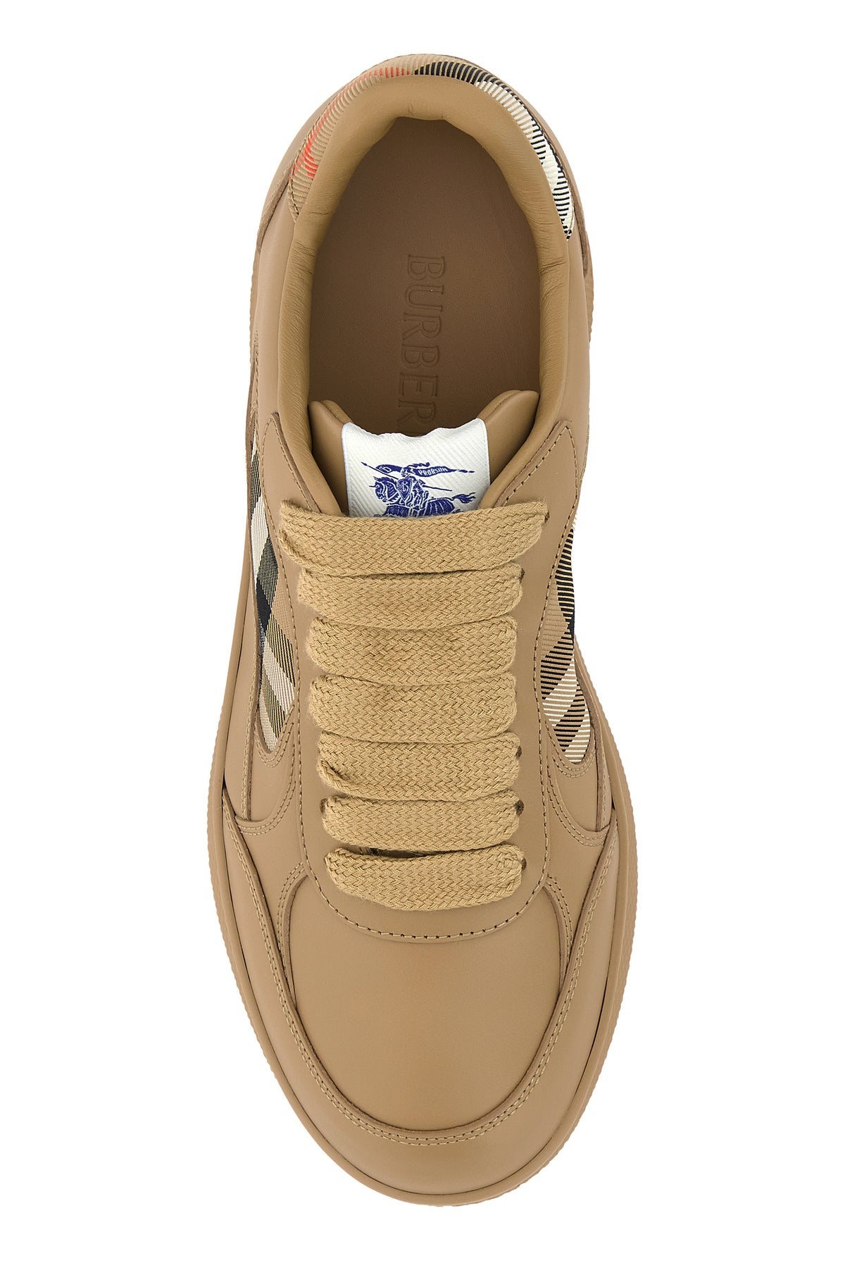Beige leather Terrace sneakers - 4
