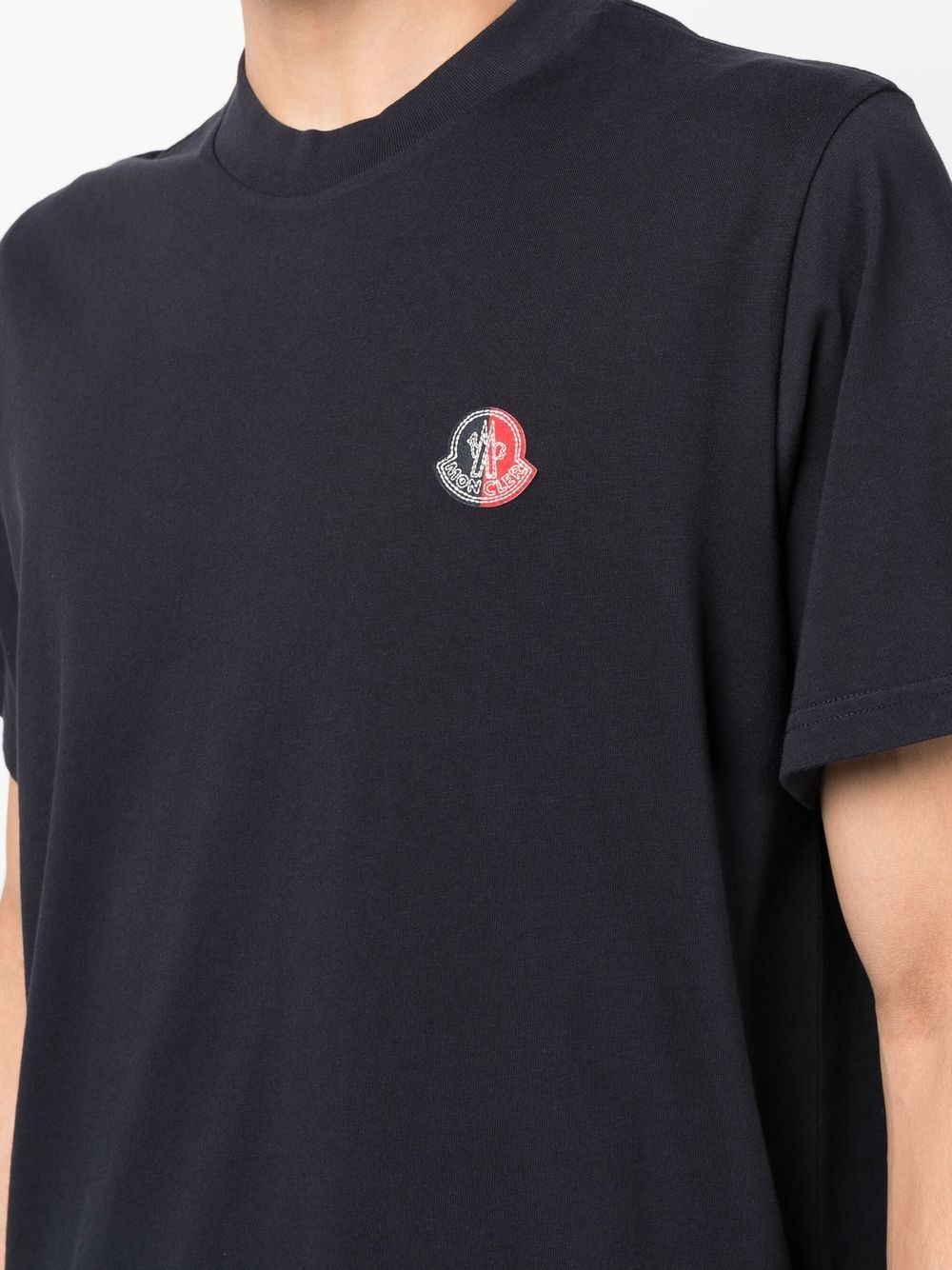 logo-embroidered cotton T-shirt - 5