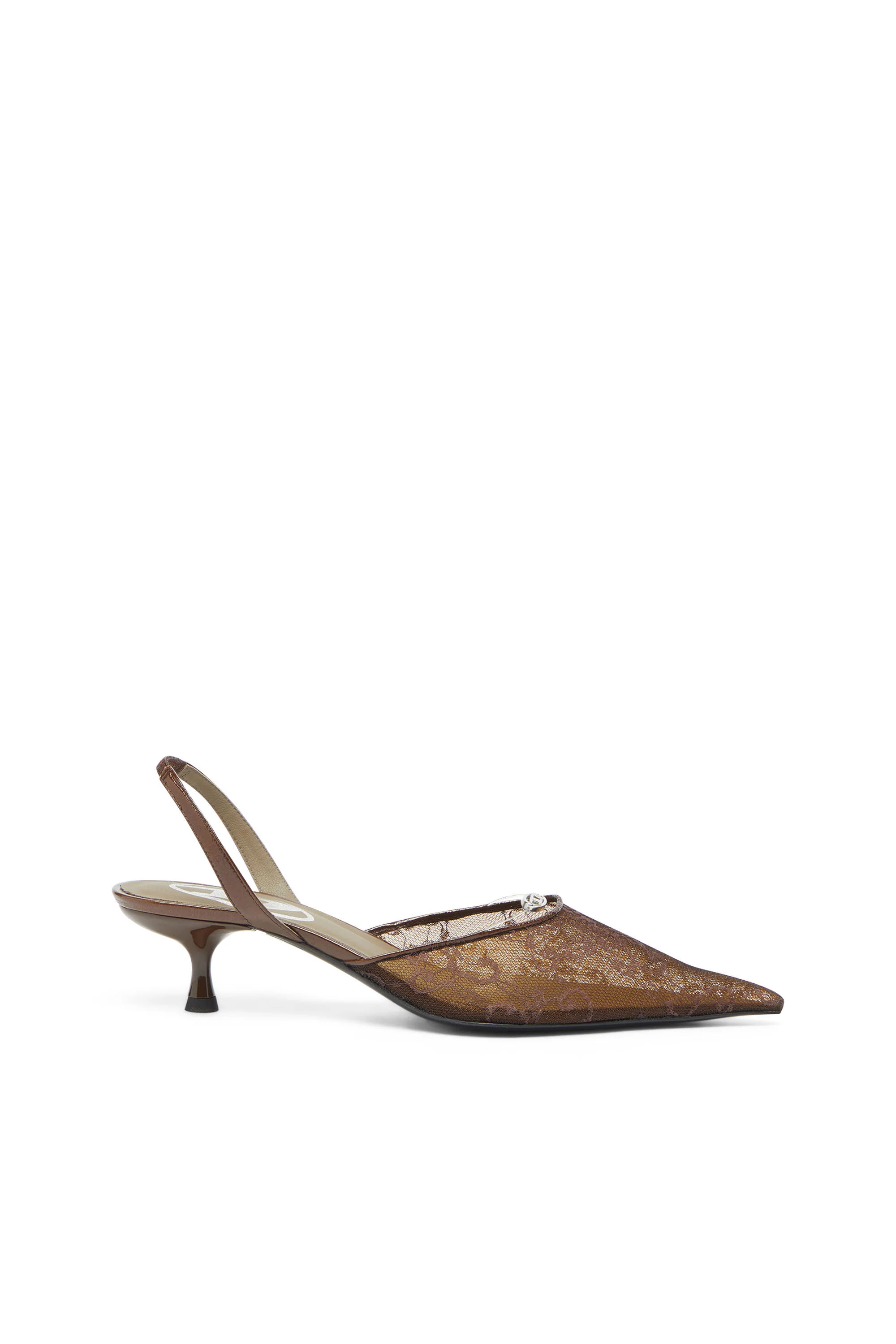 D-TEN&HALF - SLINGBACKS IN LACE AND LEATHER - 1