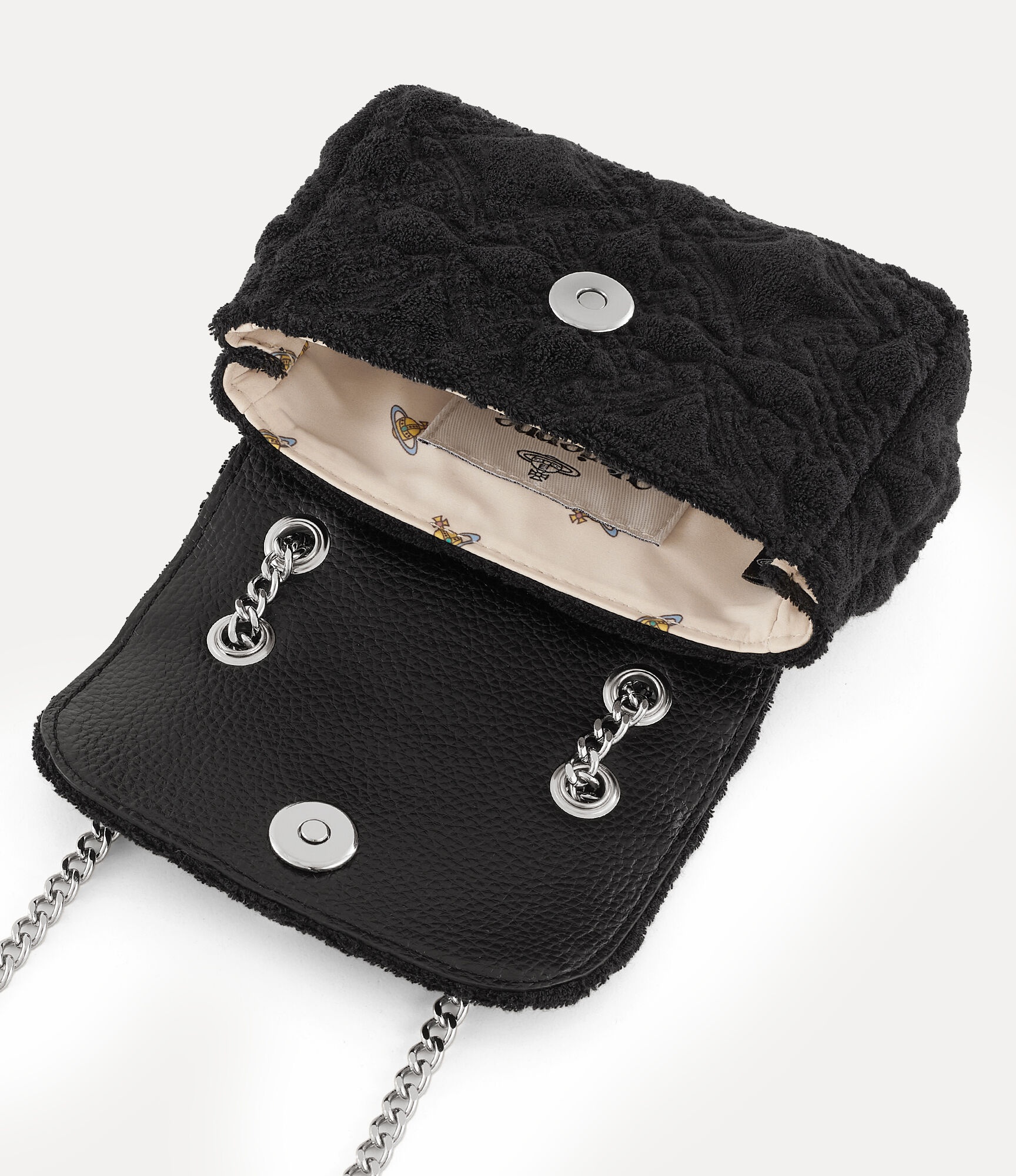 TOWELLING SMALL PURSE WITH CH 3