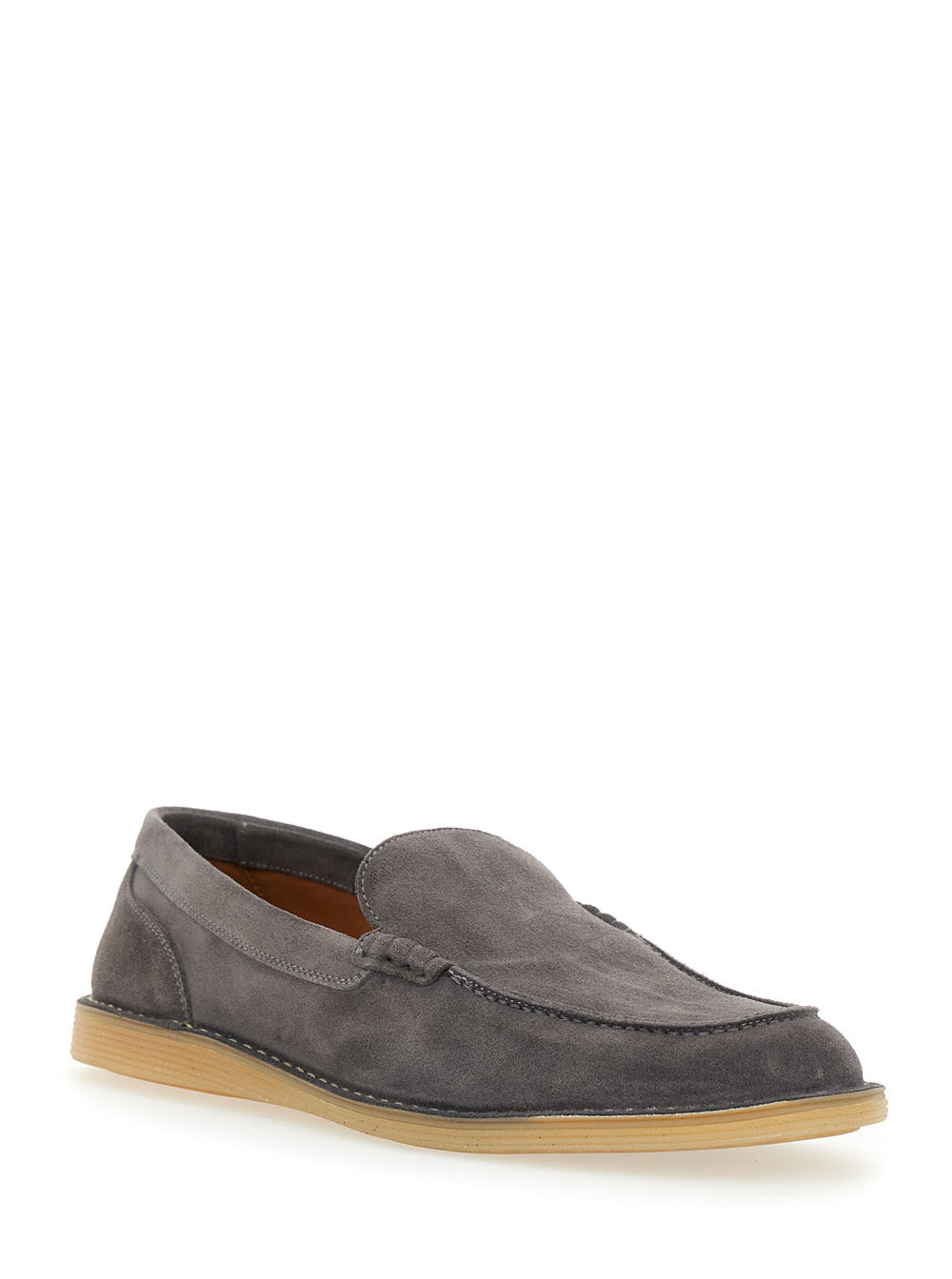 Dolce & Gabbana Men 'New Florio Ideal' Grey Loafers With Dg Detail In Suede Man - 2