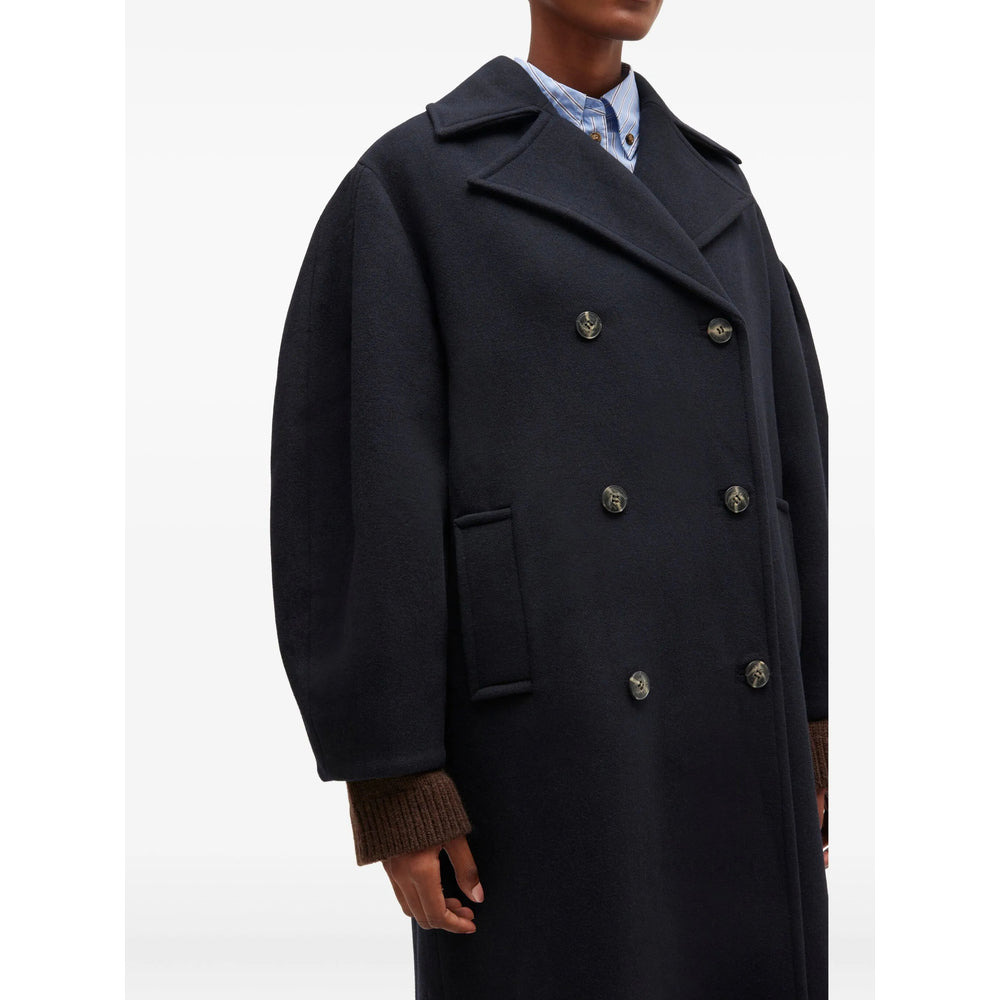 Ganni Blue Coats - Double Breasted & Peacoats Women - 4