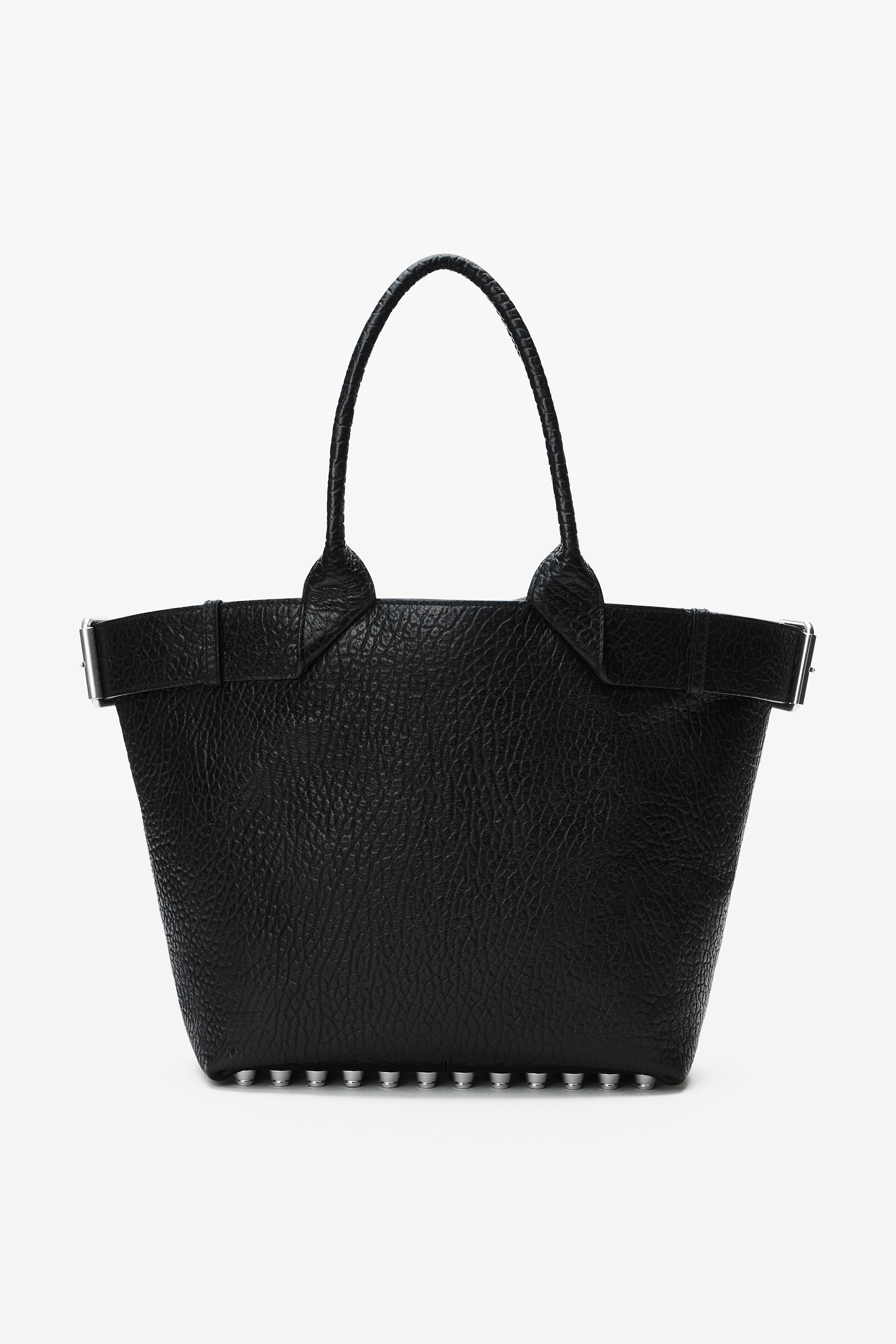 Black Large Leather Rhett Tote - 6