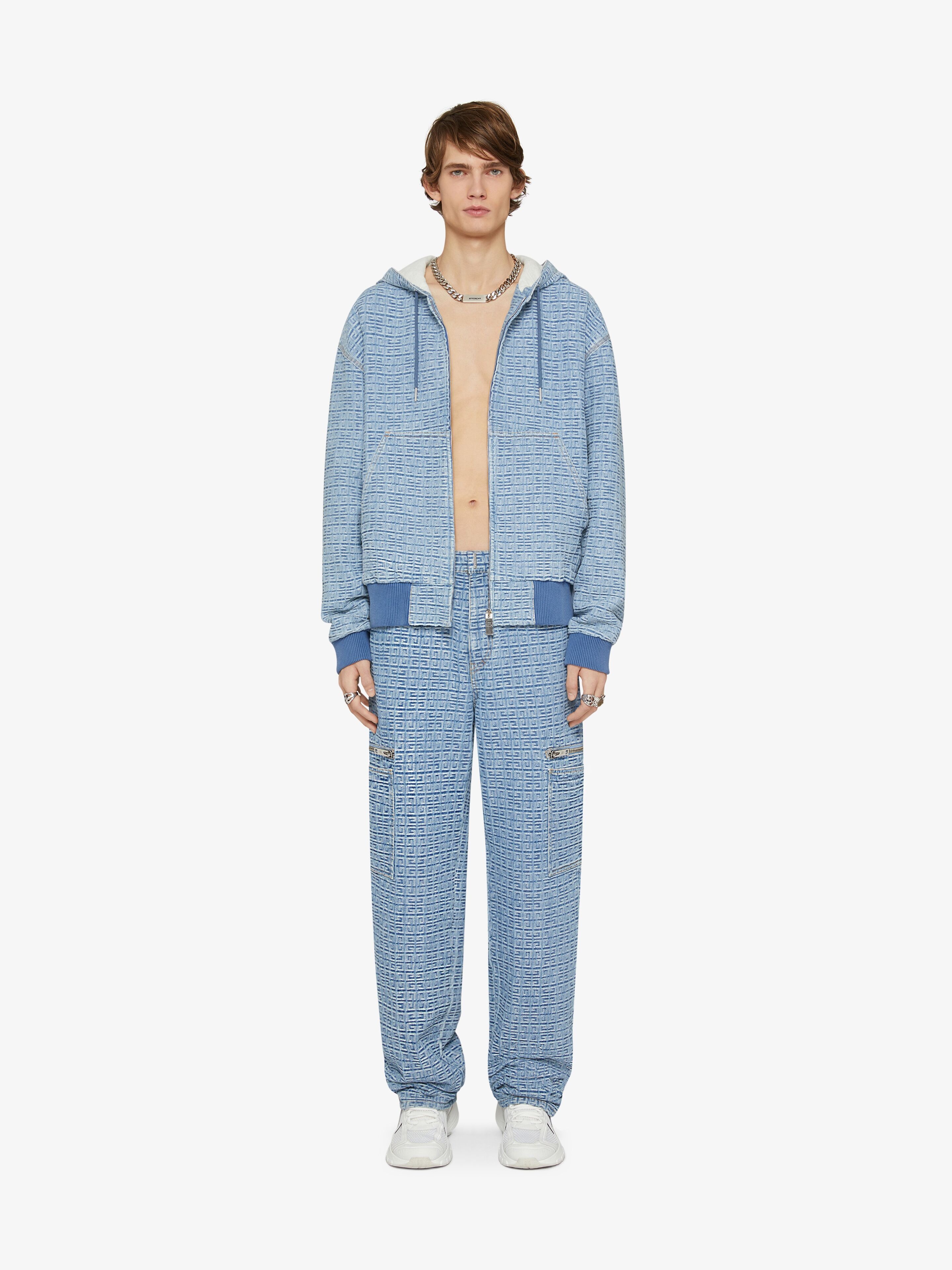 HOODIE IN 4G DENIM - 2