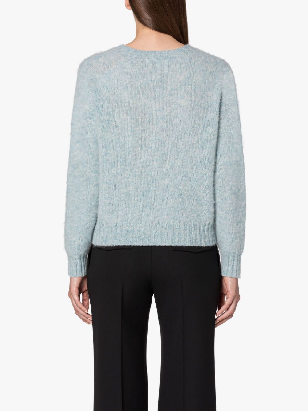 KENNEDI POWDER BLUE WOOL CREWNECK SWEATER - 4