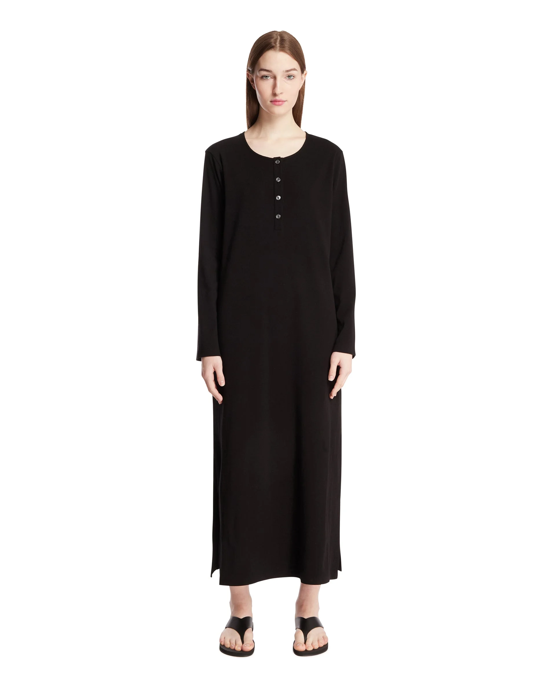 Black Cotton Dress - 1