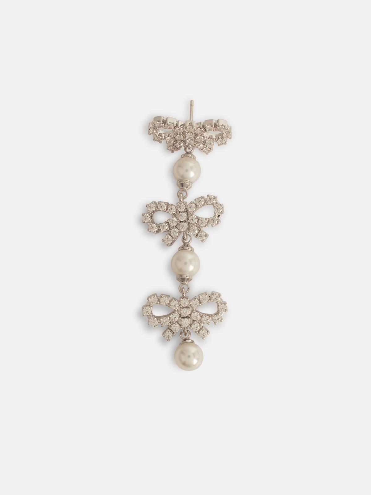 MICRO BOW' SILVER BRASS EARRINGS - 3