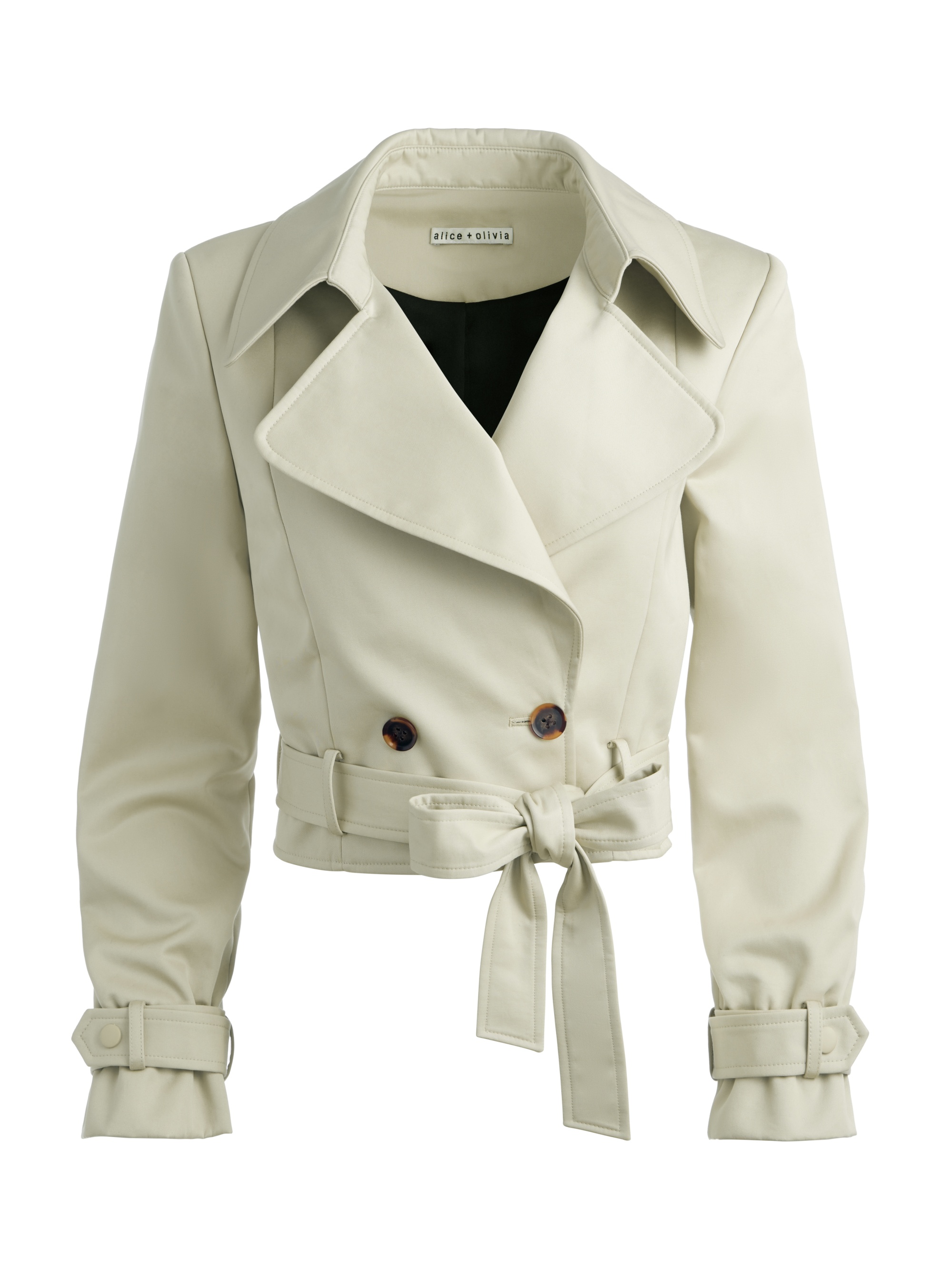 HAYLEY CROPPED TRENCH COAT WITH BELT - 1