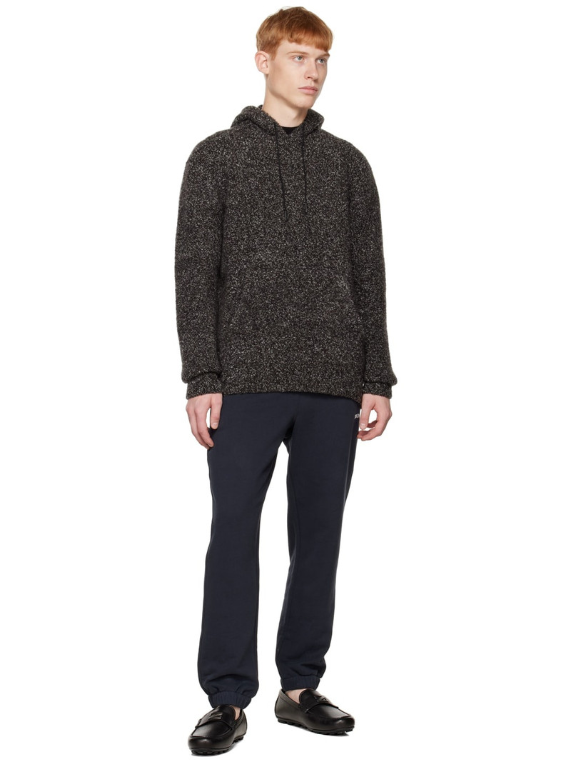 ZEGNA Brown & Gray Drawstring Hoodie outlook