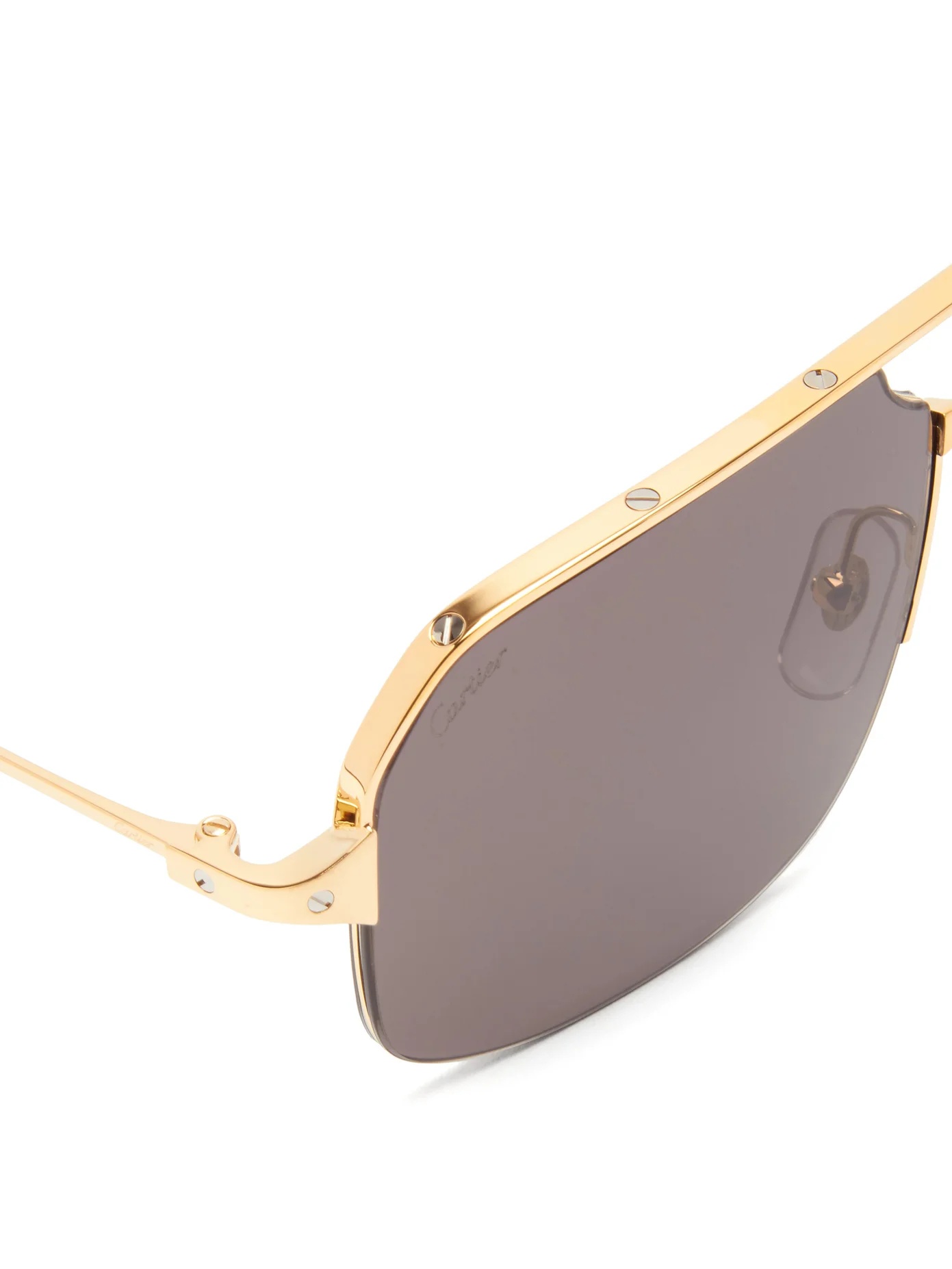 Bronze aviator metal sunglasses - 6