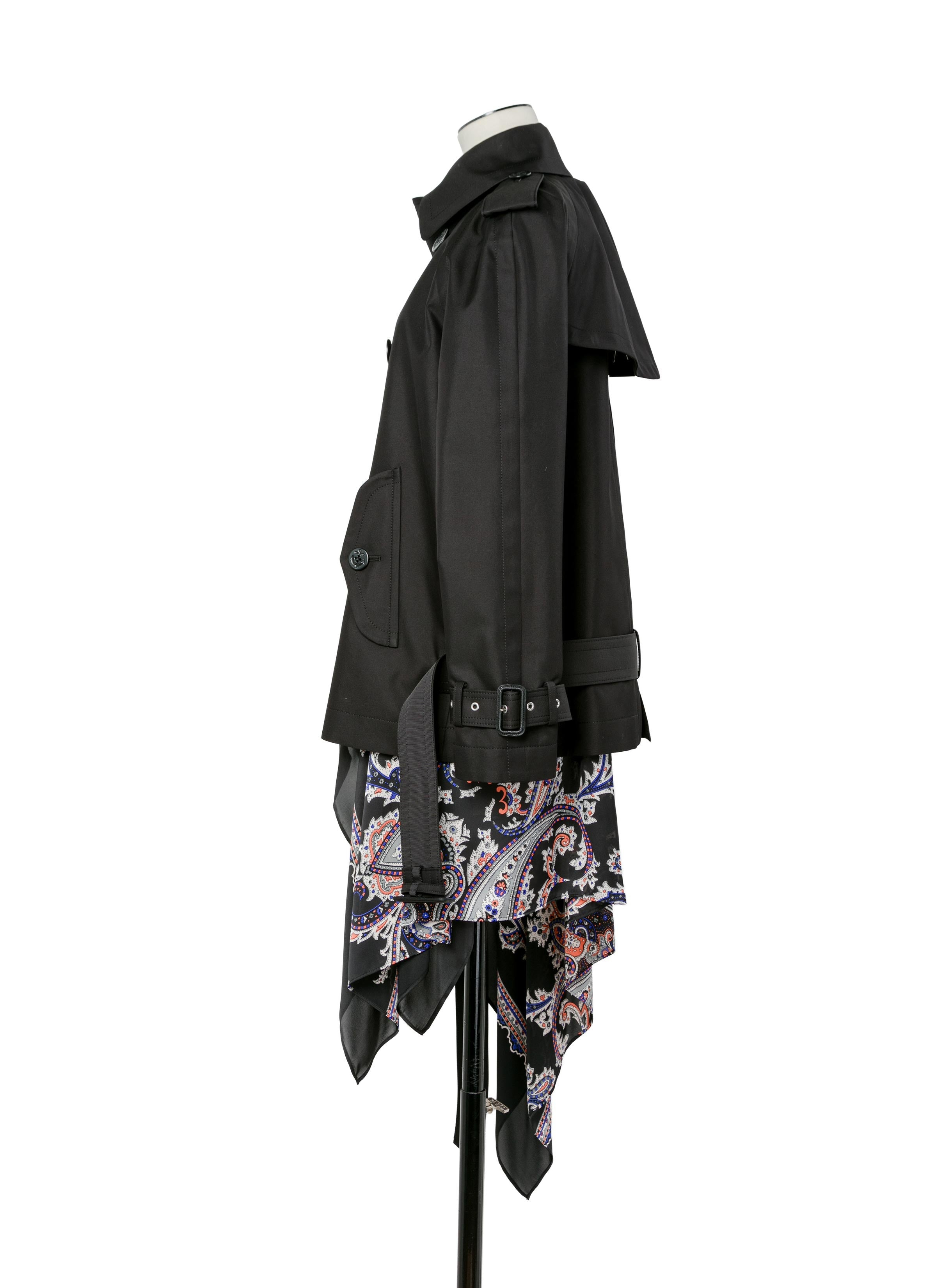 Cotton Gabardine x Paisley Print Jacket - 3