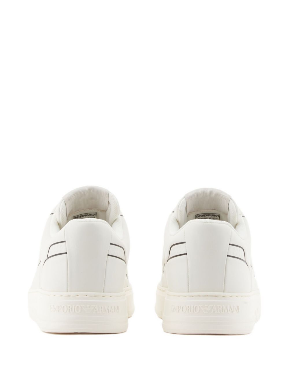 logo-detail leather sneakers - 3