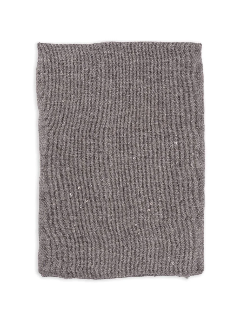 sequin-embellished frayed scarf - 1