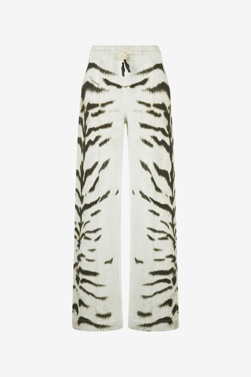 Man Sports Pants With White Tigresse OGAT X Roberto Cavalli Print 1