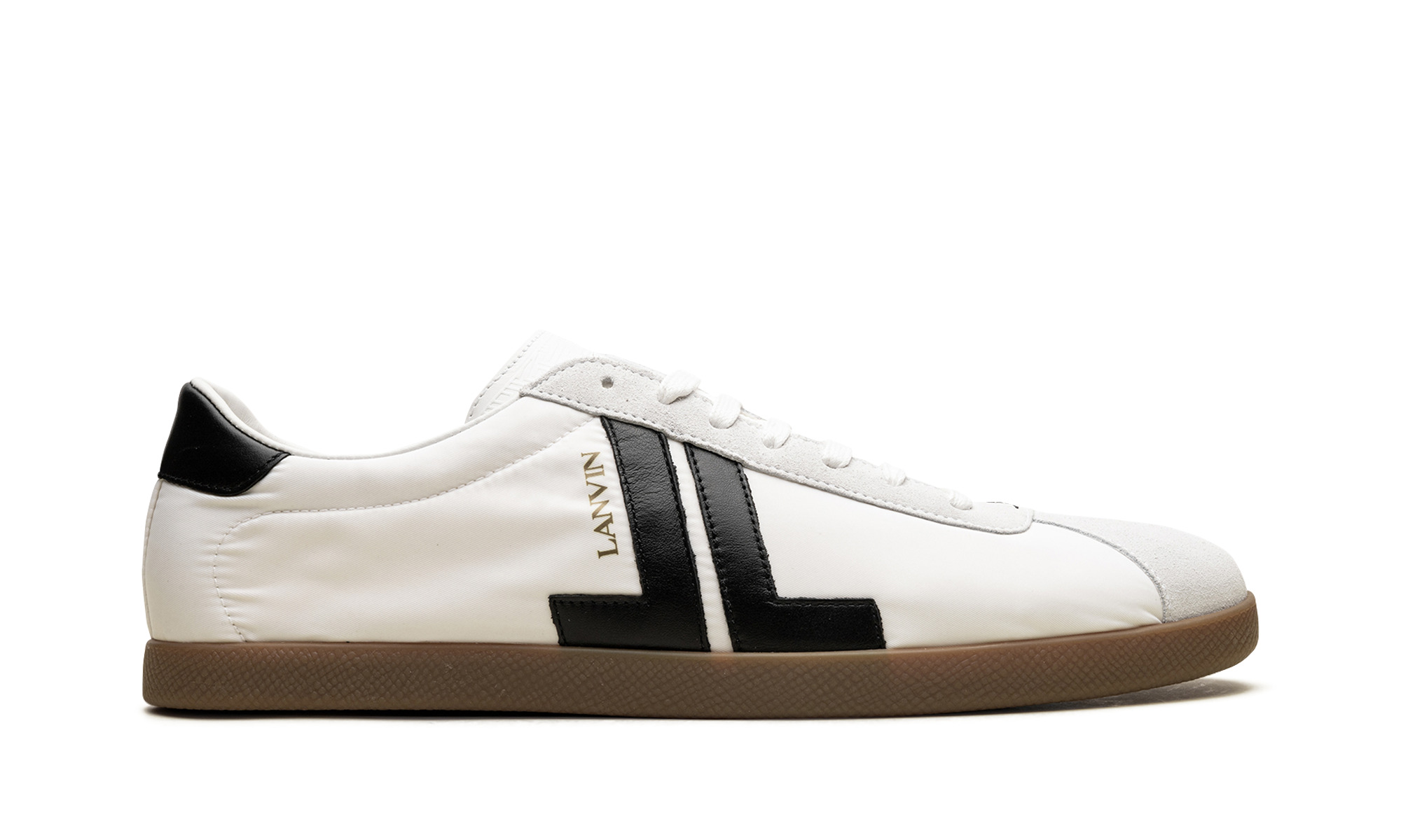 Low Top Nylon Sneaker "White/ Black" - 6