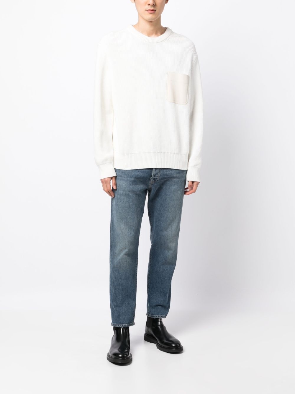 straight-leg washed jeans - 2