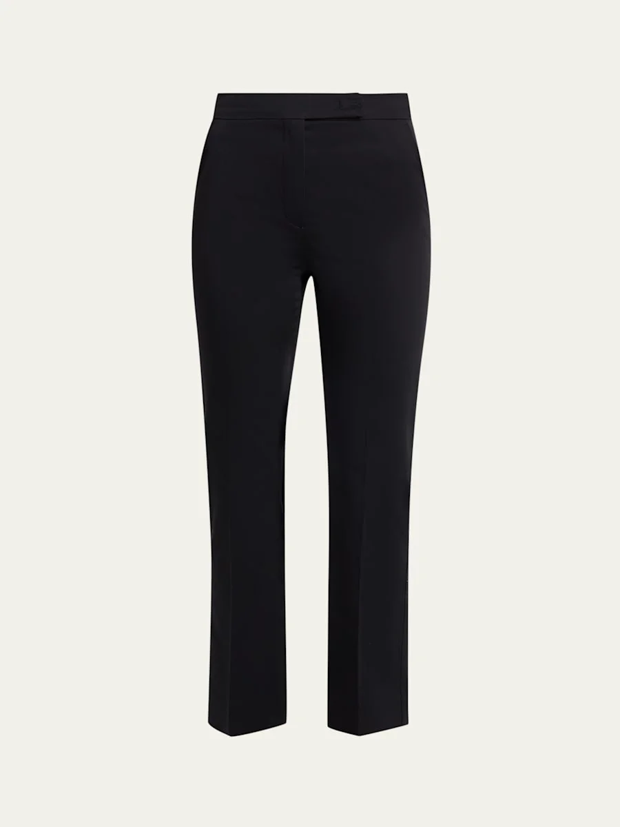 Cotton-Stretch Slim-Leg Ankle Pants - 1