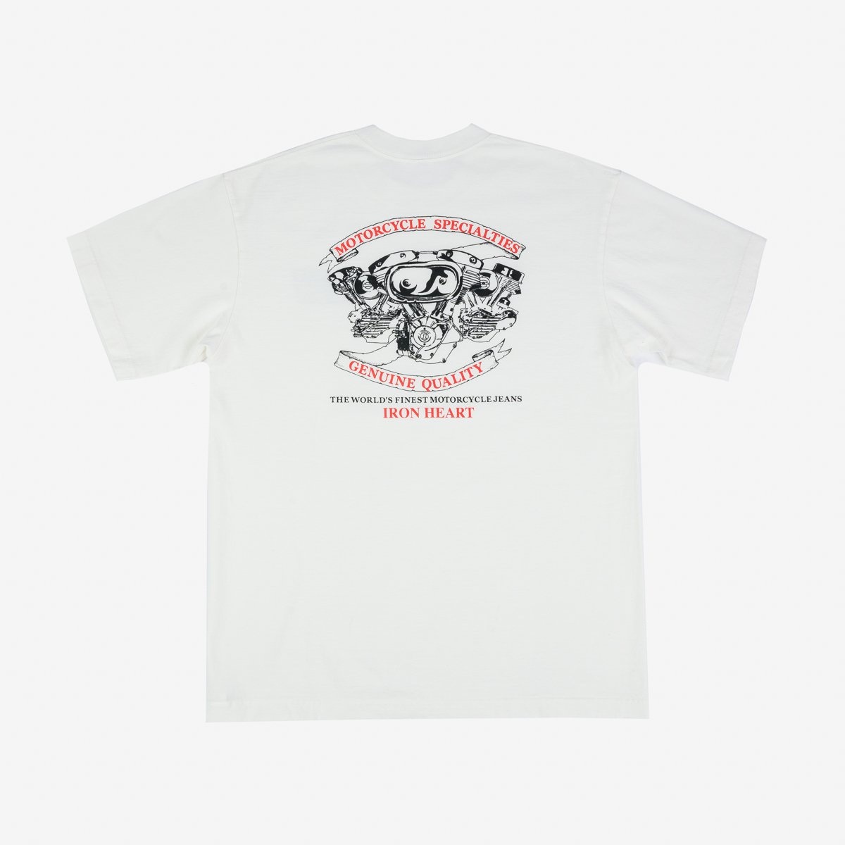 IHPT-2302-WHT 7.5oz Printed Loopwheel Crew Neck T-Shirt - White - 6