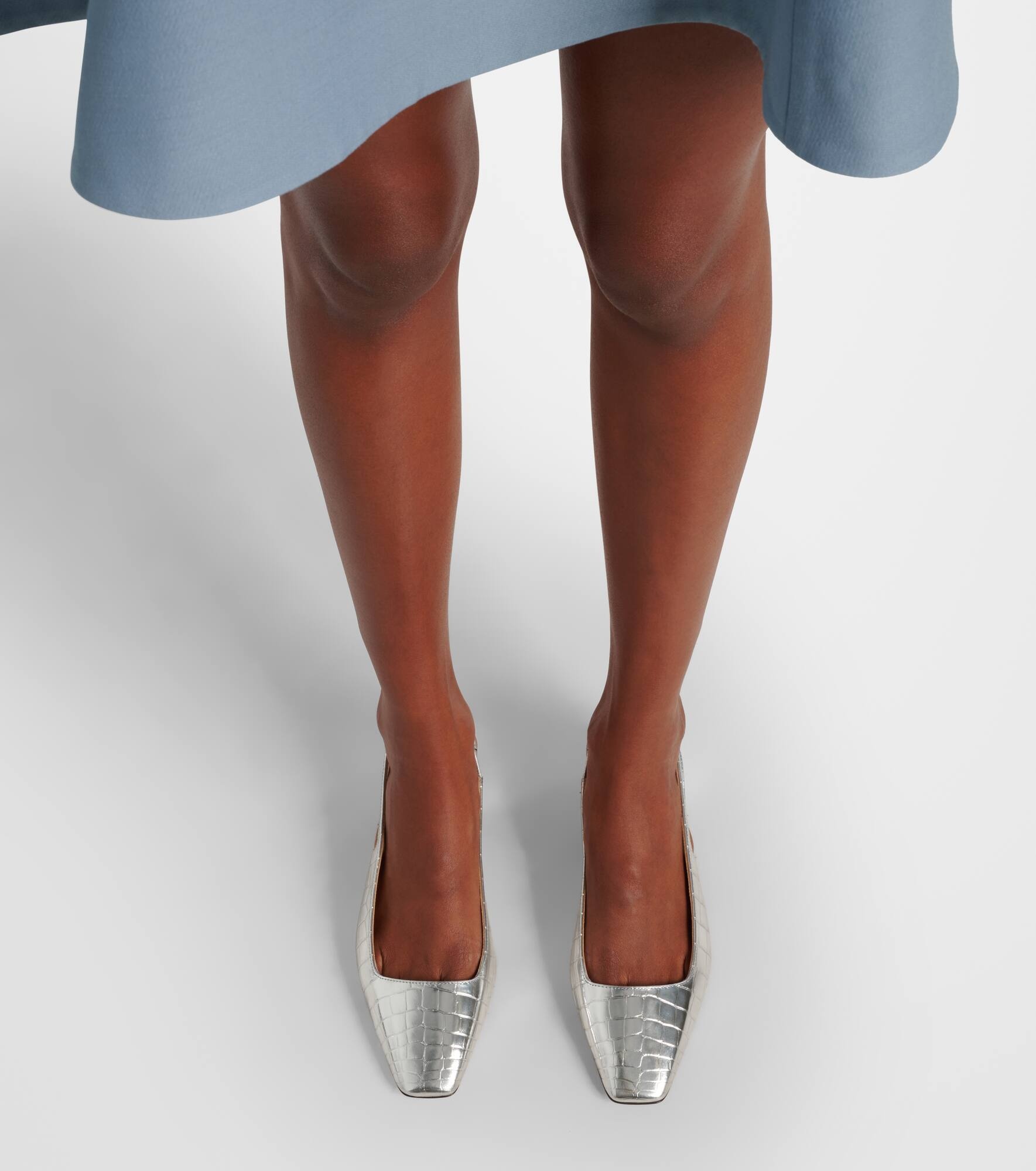 Ginza croc-effect slingback pumps - 7