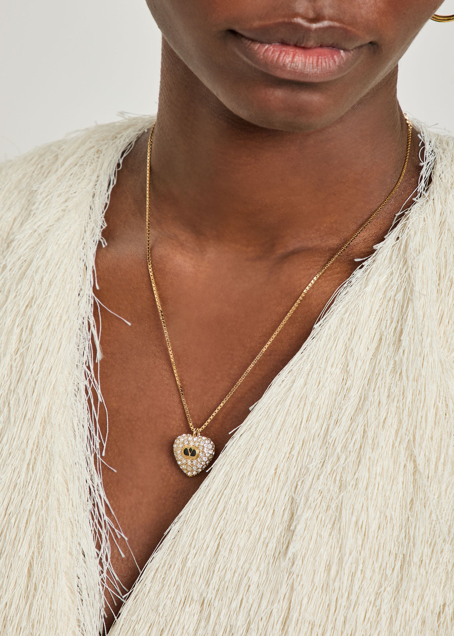 Valentino Coeur Royal Pavé Necklace - 2
