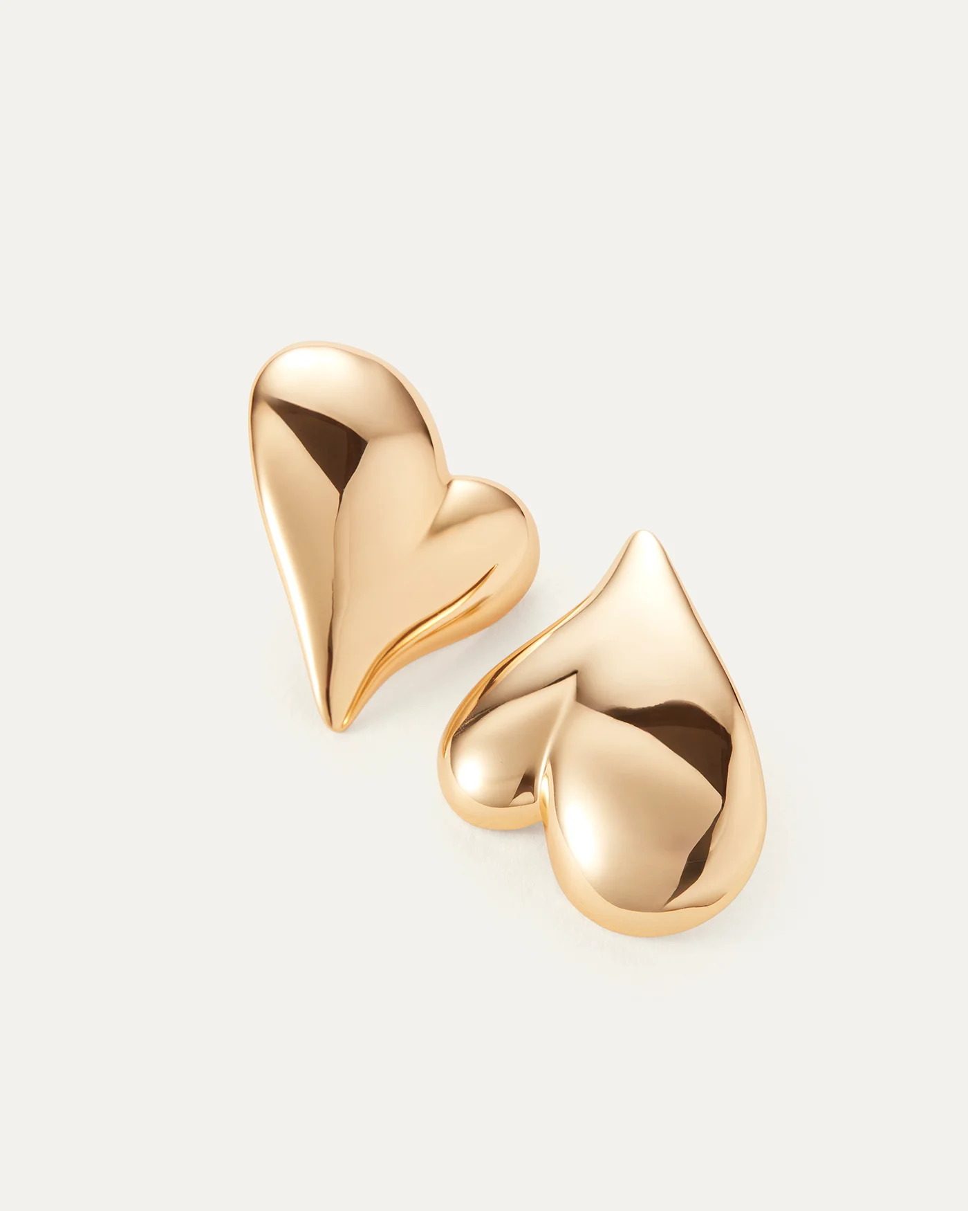 Mega Art Heart Button Earrings - 1