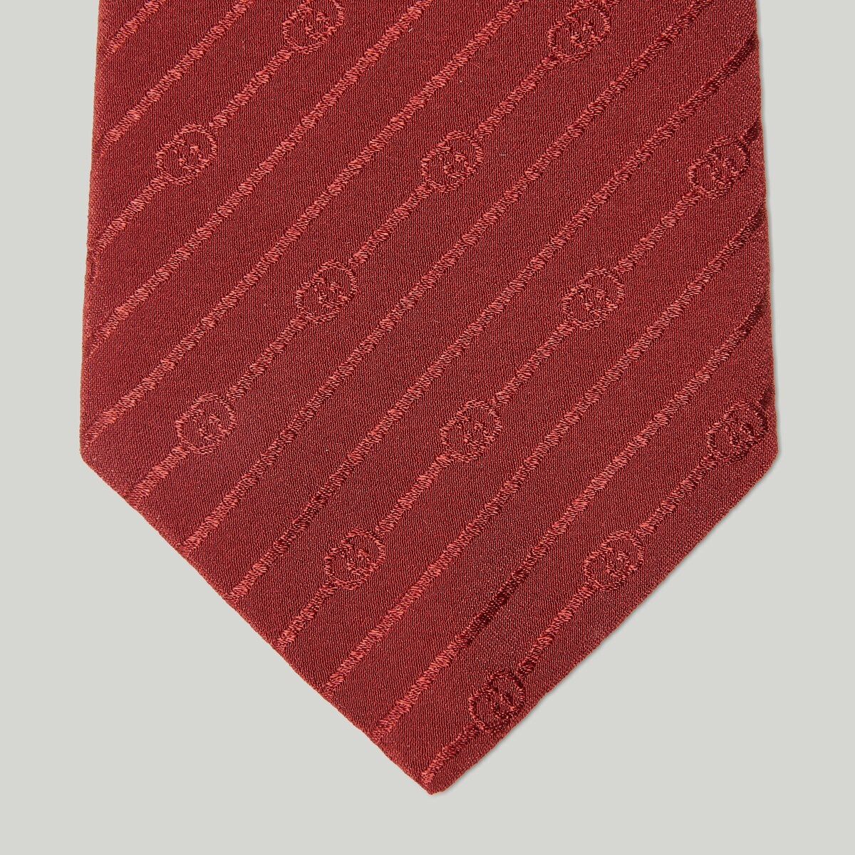 Interlocking G silk crêpe tie - 3