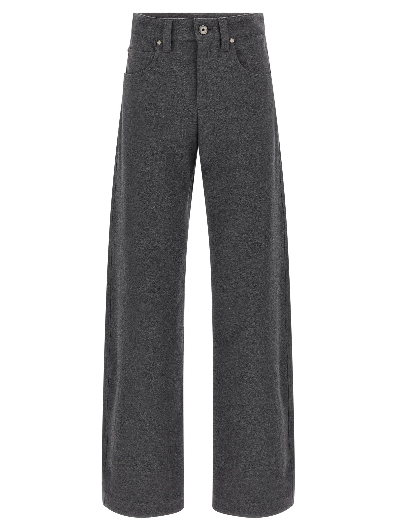 Cotton Trousers Pants Gray - 1